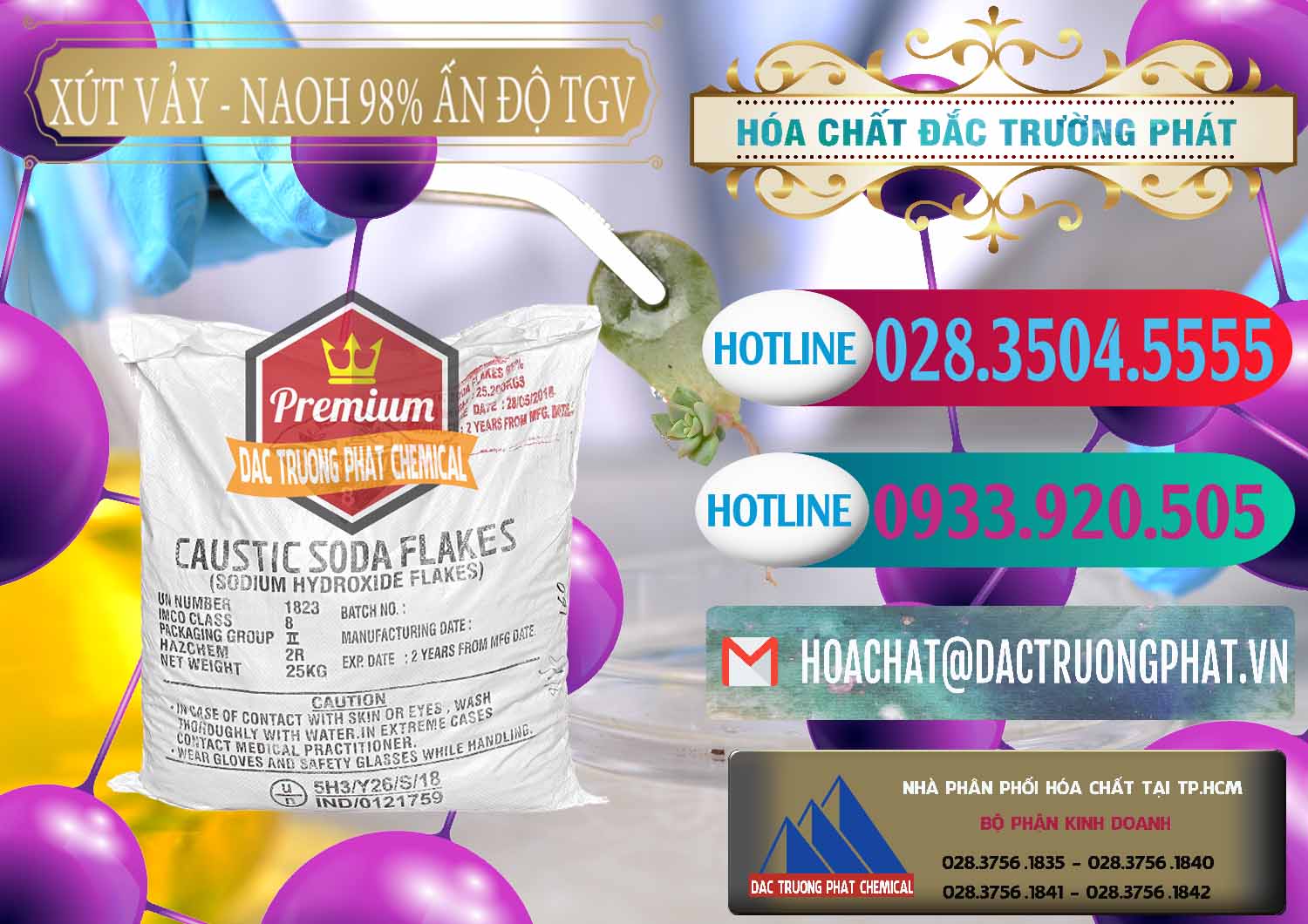 Cung cấp Œ bán hóa chất Caustic Soda Vảy Ø Natri Hydroxide Khô 98% TGV Ấn Độ India Nơi phân phối - bán Xút Vảy - NaOH Vảy 98% TGV Ấn Độ India - 0169 - Nơi bán - phân phối hóa chất tại TP.HCM - truongphat.vn