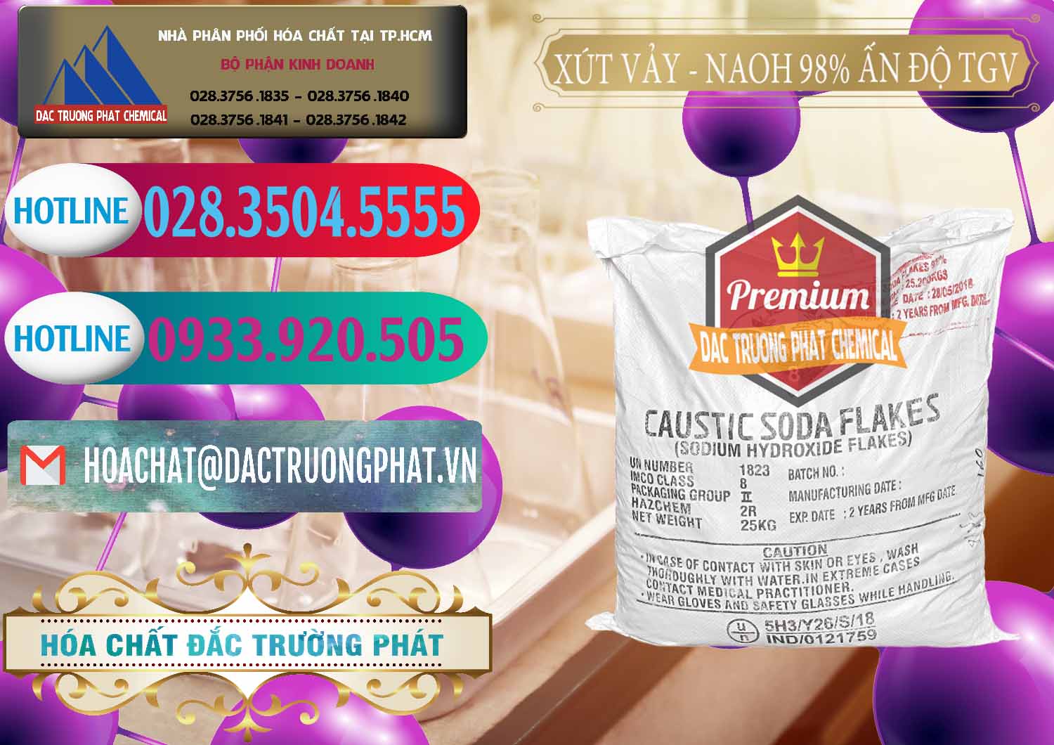 Công ty cung cấp - bán Tinh Thể NaOH Flakes | NaOH Vảy 98% TGV Ấn Độ India Cty cung cấp & bán Xút Vảy - NaOH Vảy 98% TGV Ấn Độ India - 0169 - Chuyên phân phối và cung ứng hóa chất tại TP.HCM - truongphat.vn