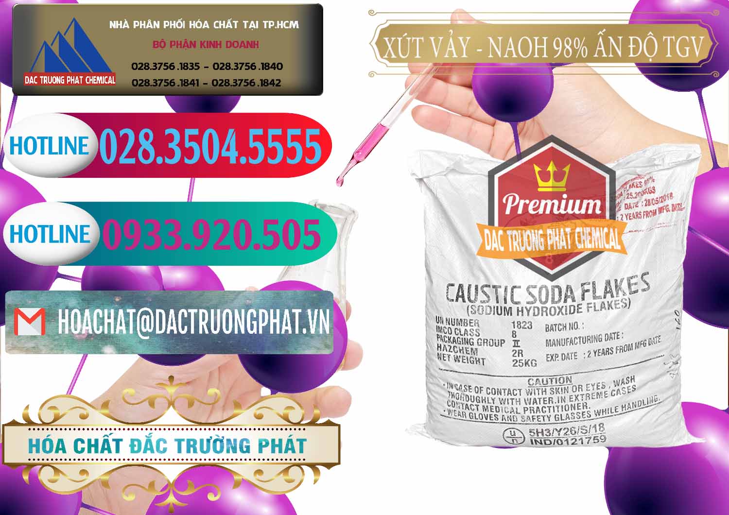 Nơi chuyên cung ứng © bán Hóa Chất Công Nghiệp Caustic Soda Vảy # Natri Hyđroxide Rắn Nơi chuyên bán _ phân phối Xút Vảy - NaOH Vảy 98% TGV Ấn Độ India - 0169 - Cty phân phối & cung ứng hóa chất tại TP.HCM - truongphat.vn