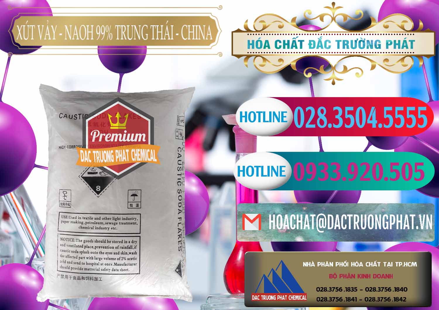 Đơn vị chuyên bán - phân phối Xút Vảy - NaOH Vảy 99% Trung Thái China Trung Quốc - 0176 - Nơi chuyên bán & phân phối hóa chất tại TP.HCM - truongphat.vn