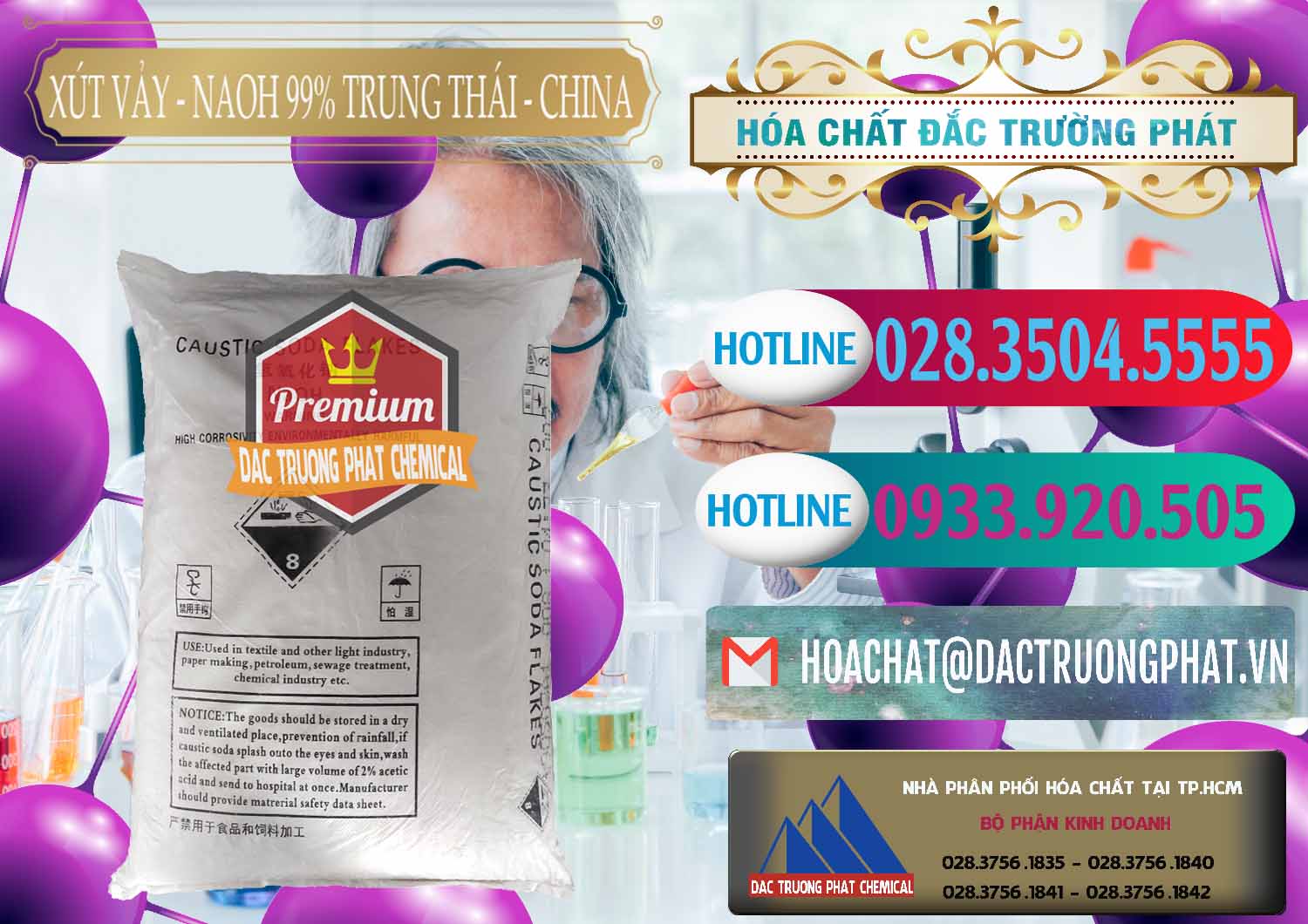 Chuyên phân phối - bán Xút Vảy - NaOH Vảy 99% Trung Thái China Trung Quốc - 0176 - Nơi chuyên kinh doanh _ phân phối hóa chất tại TP.HCM - truongphat.vn