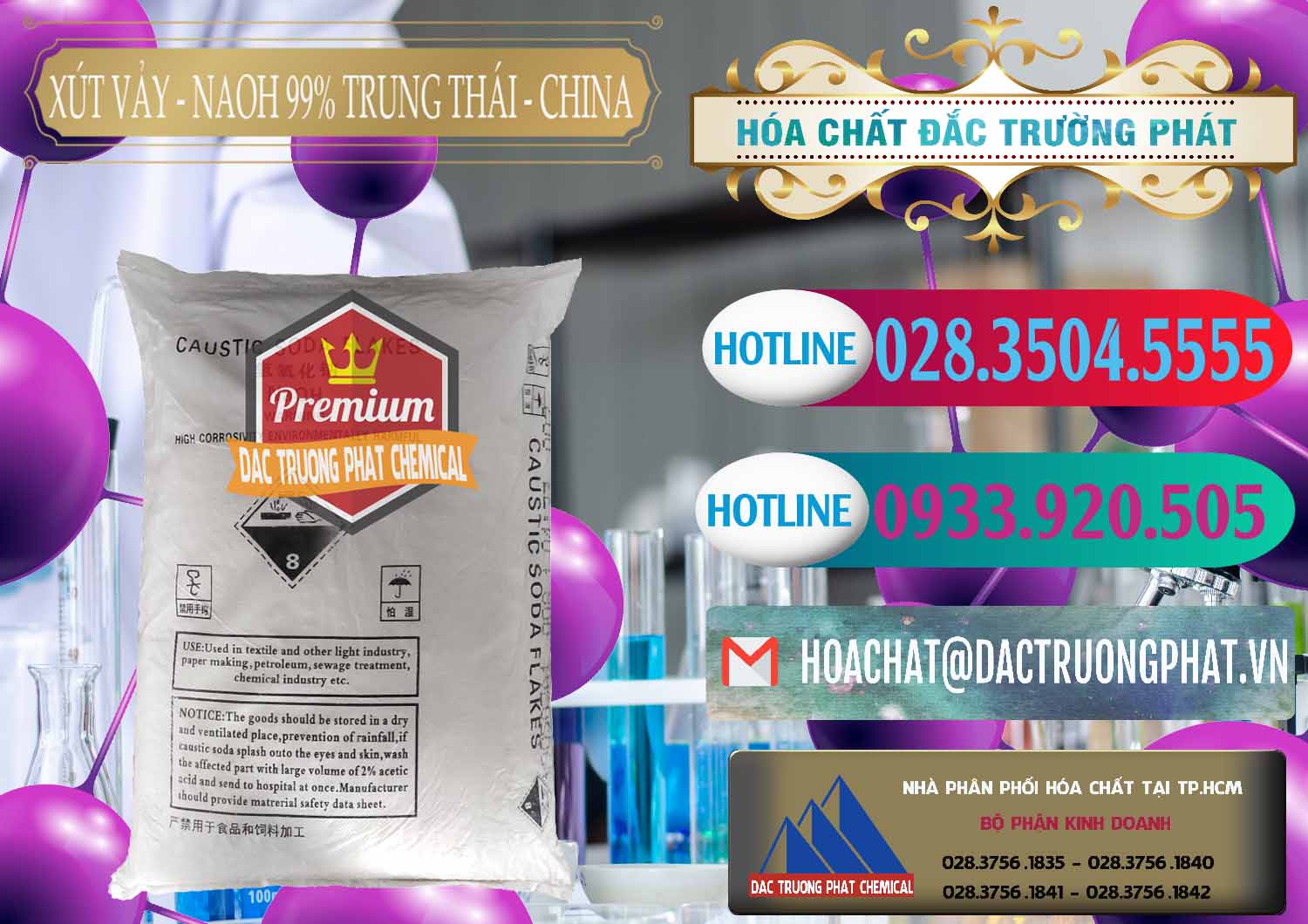 Chuyên bán _ phân phối Xút Vảy - NaOH Vảy 99% Trung Thái China Trung Quốc - 0176 - Nơi chuyên phân phối _ kinh doanh hóa chất tại TP.HCM - truongphat.vn