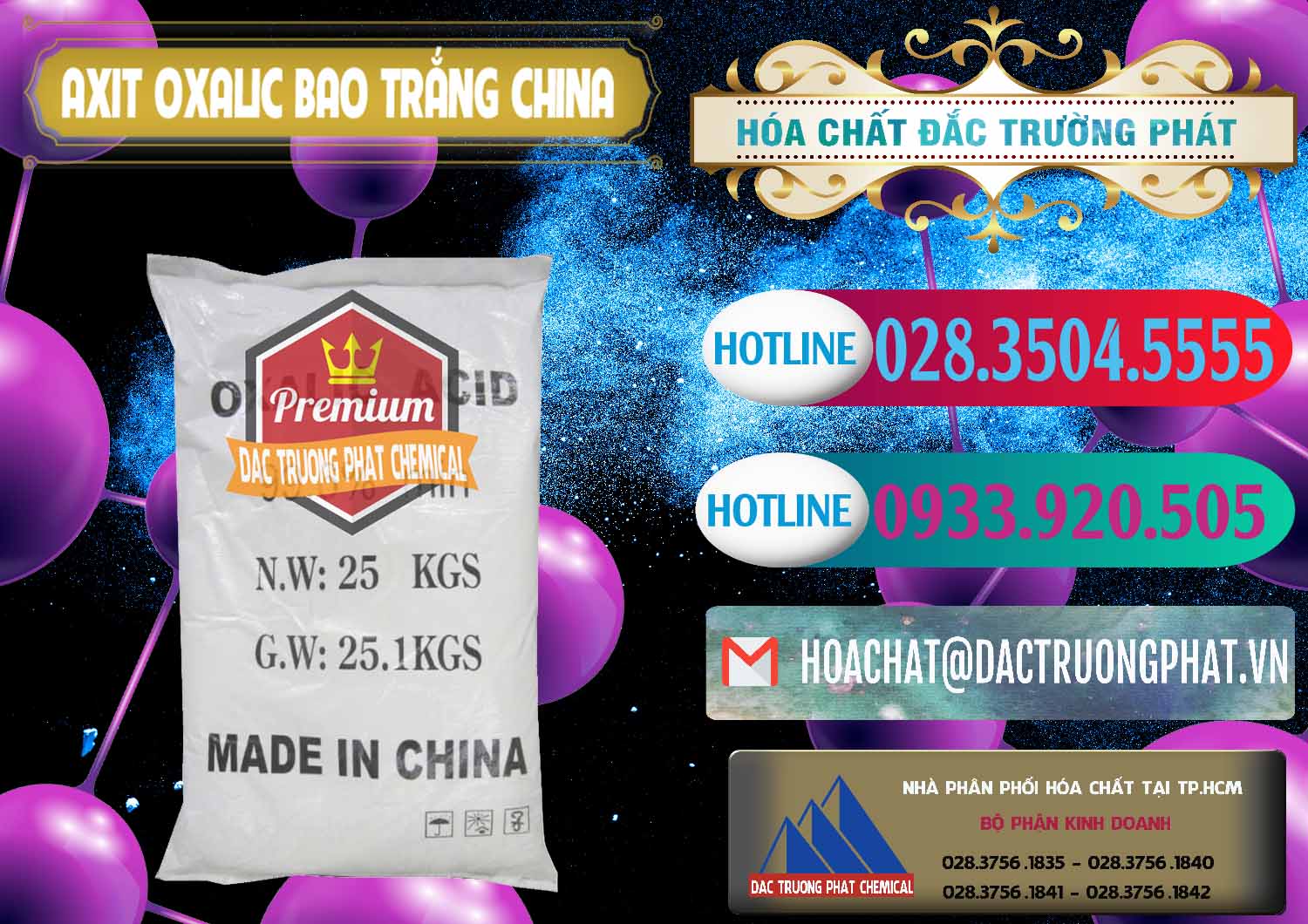 Chuyên kinh doanh và bán Acid Oxalic – Axit Oxalic 99.6% Bao Trắng Trung Quốc China - 0270 - Cty cung cấp - kinh doanh hóa chất tại TP.HCM - truongphat.vn