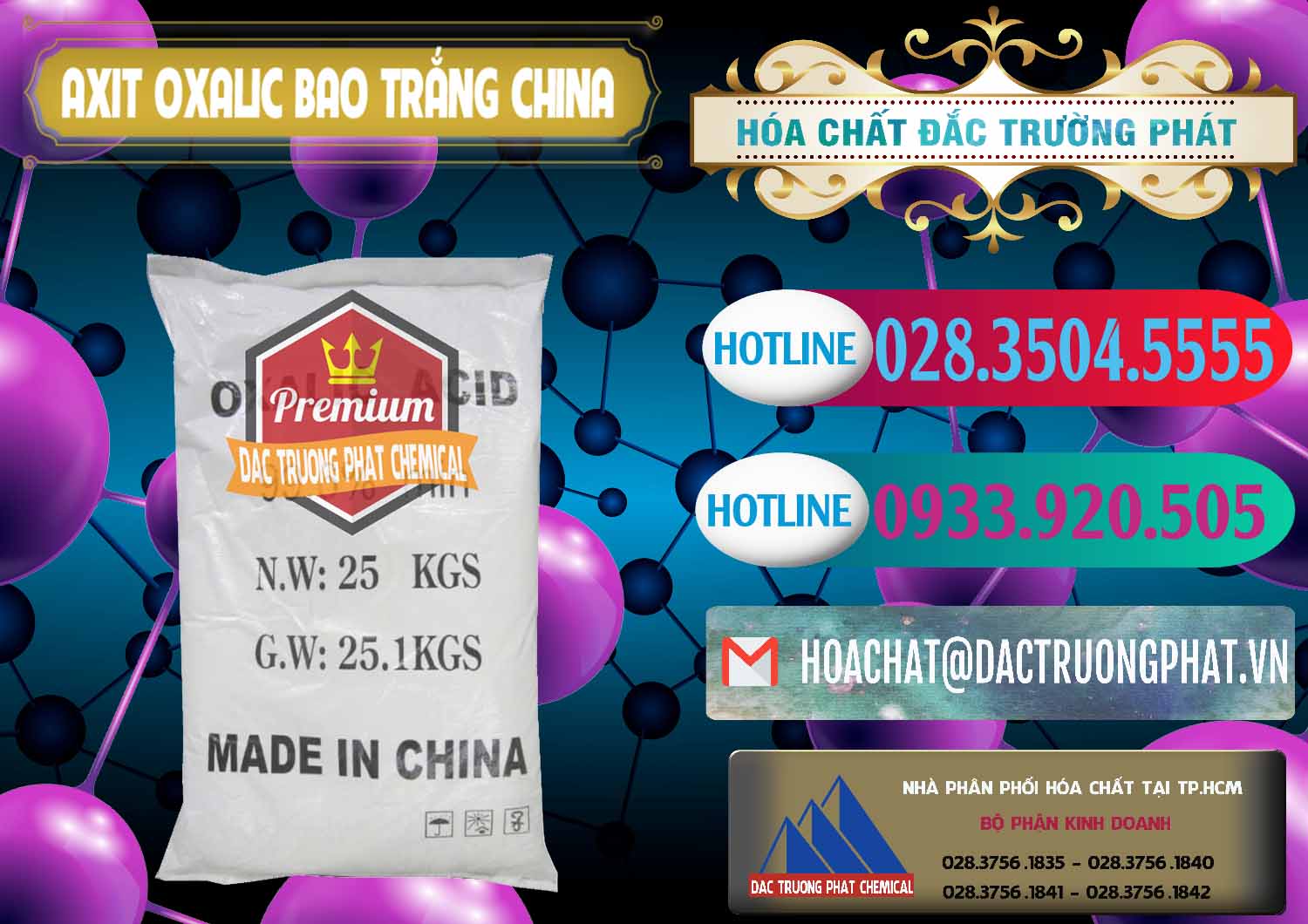 Nơi chuyên kinh doanh và bán Acid Oxalic – Axit Oxalic 99.6% Bao Trắng Trung Quốc China - 0270 - Công ty cung ứng & phân phối hóa chất tại TP.HCM - truongphat.vn
