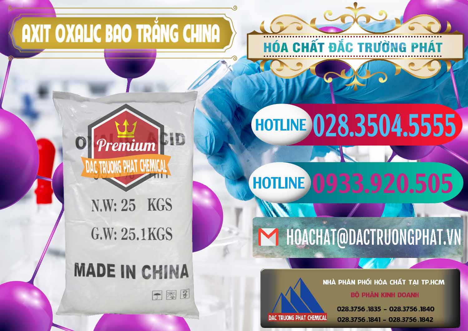Cty bán ( cung ứng ) Acid Oxalic – Axit Oxalic 99.6% Bao Trắng Trung Quốc China - 0270 - Nơi cung ứng và phân phối hóa chất tại TP.HCM - truongphat.vn