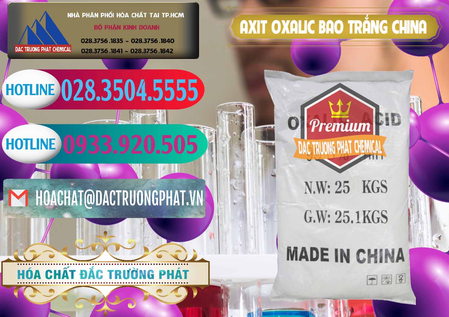 Nơi cung cấp - bán Acid Oxalic – Axit Oxalic 99.6% Bao Trắng Trung Quốc China - 0270 - Đơn vị chuyên cung cấp & bán hóa chất tại TP.HCM - truongphat.vn