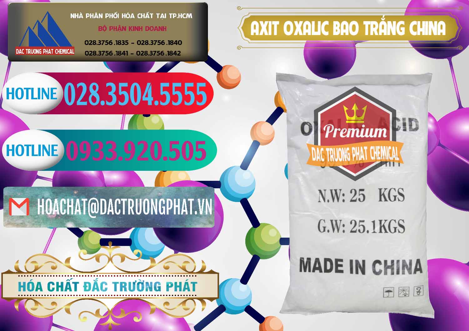Chuyên cung cấp _ bán Acid Oxalic – Axit Oxalic 99.6% Bao Trắng Trung Quốc China - 0270 - Nơi cung cấp và nhập khẩu hóa chất tại TP.HCM - truongphat.vn