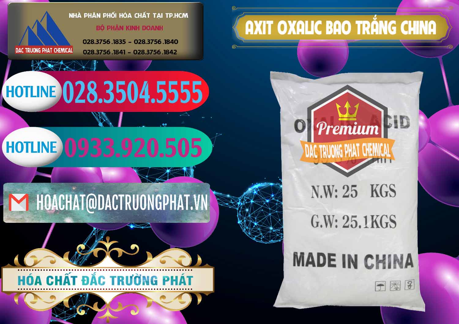 Đơn vị bán ( cung ứng ) Acid Oxalic – Axit Oxalic 99.6% Bao Trắng Trung Quốc China - 0270 - Nhà cung cấp & phân phối hóa chất tại TP.HCM - truongphat.vn