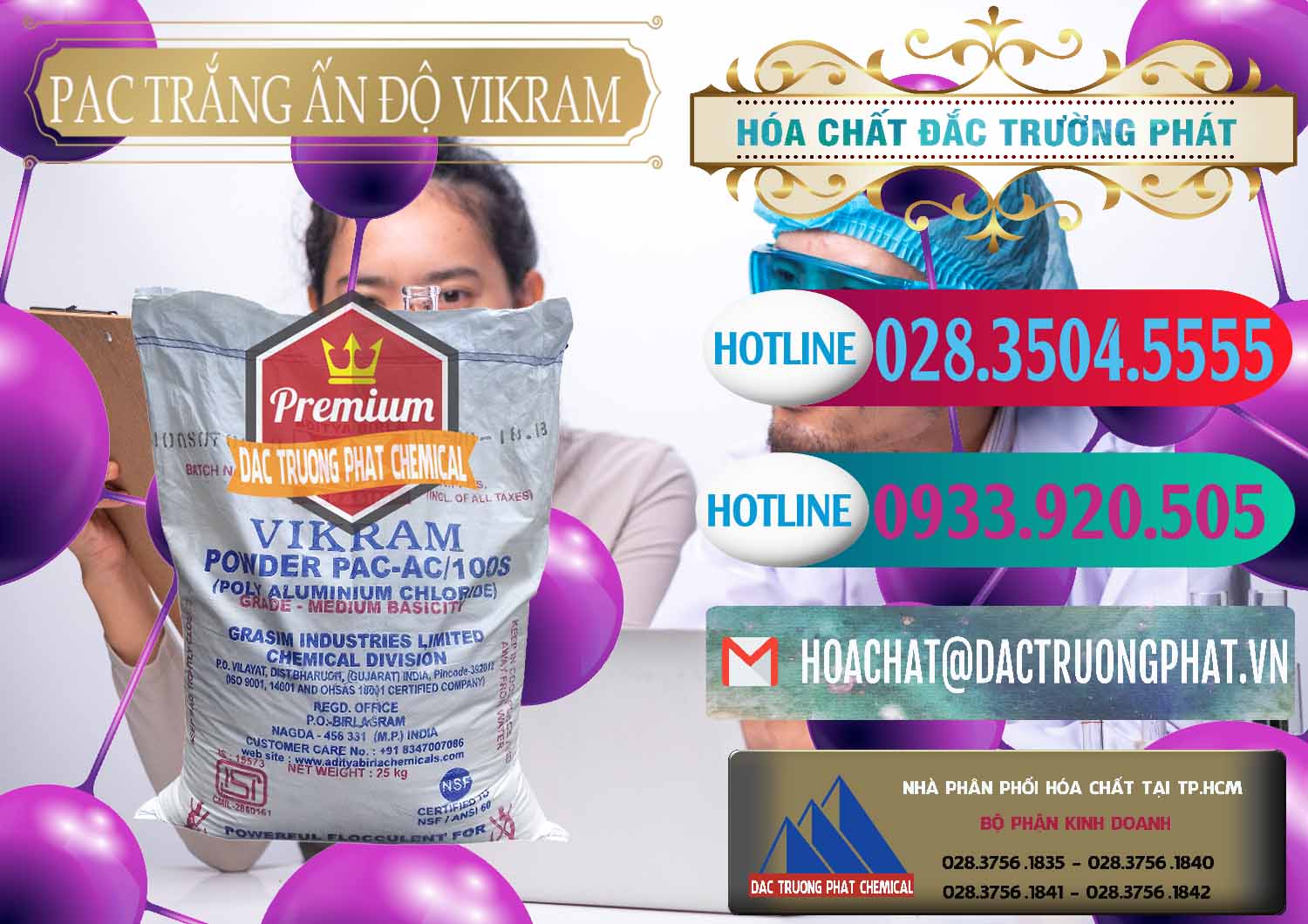 Công ty cung ứng và bán PAC - Polyaluminium Chloride Ấn Độ India Vikram - 0120 - Công ty chuyên nhập khẩu ( cung cấp ) hóa chất tại TP.HCM - truongphat.vn