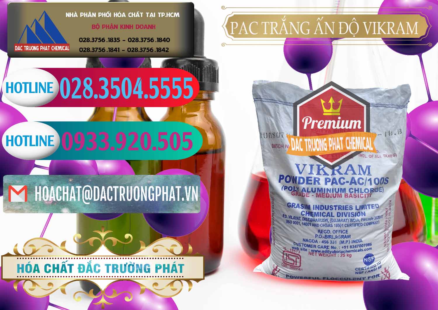 Cung ứng › bán Chất Trợ Lắng PAC # Polyaluminium Chloride Trắng Vikram White Ấn Độ India tại Đồng Tháp Đơn vị chuyên bán ( phân phối ) PAC - Polyaluminium Chloride Ấn Độ India Vikram - 0120 - Phân phối ( nhập khẩu ) hóa chất tại TP.HCM - truongphat.vn