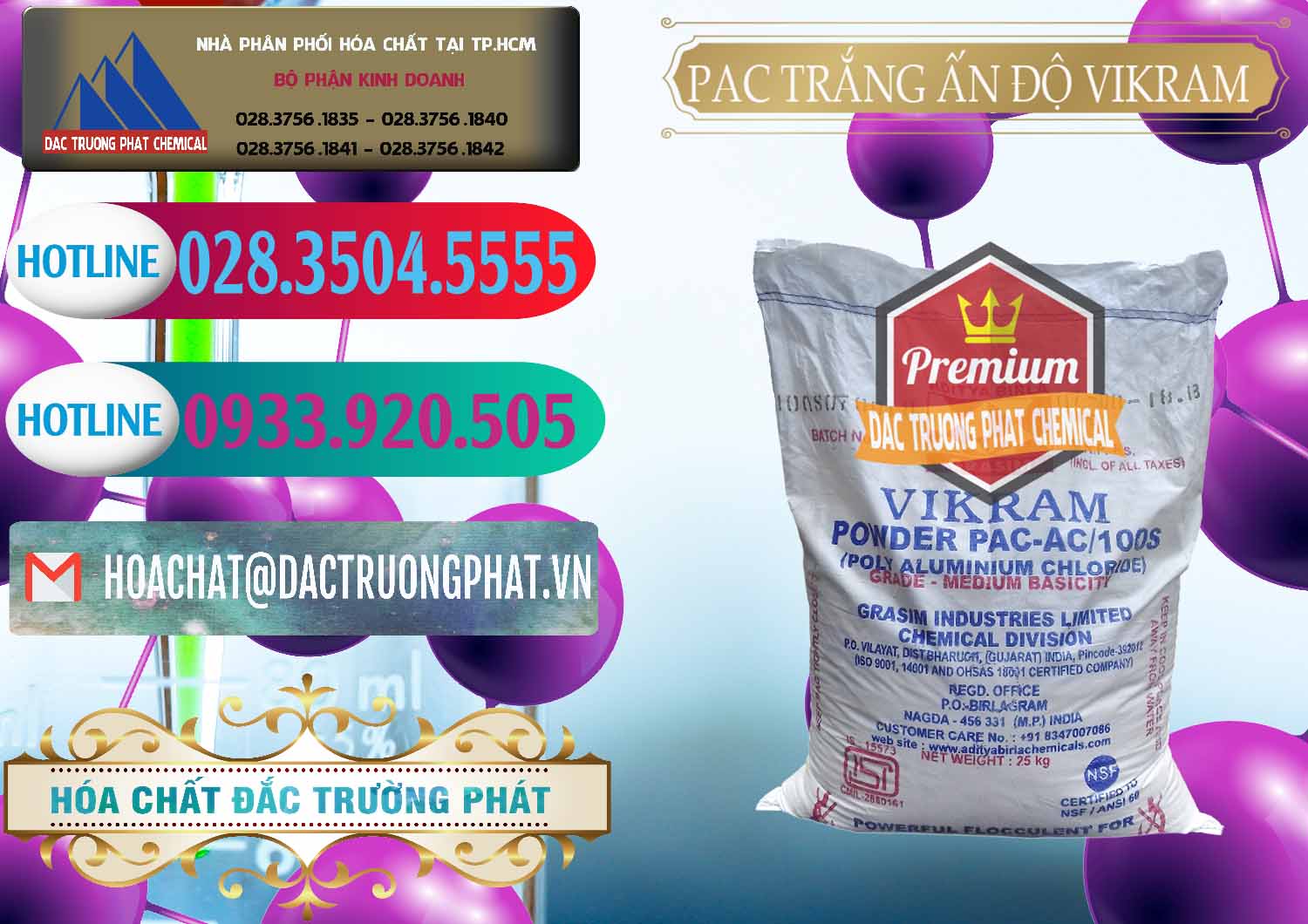 Cty kinh doanh & bán PAC - Polyaluminium Chloride Ấn Độ India Vikram - 0120 - Đơn vị chuyên cung cấp & kinh doanh hóa chất tại TP.HCM - truongphat.vn
