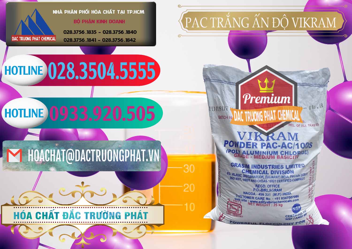 Công ty bán _ cung ứng PAC - Polyaluminium Chloride Ấn Độ India Vikram - 0120 - Công ty cung cấp và nhập khẩu hóa chất tại TP.HCM - truongphat.vn