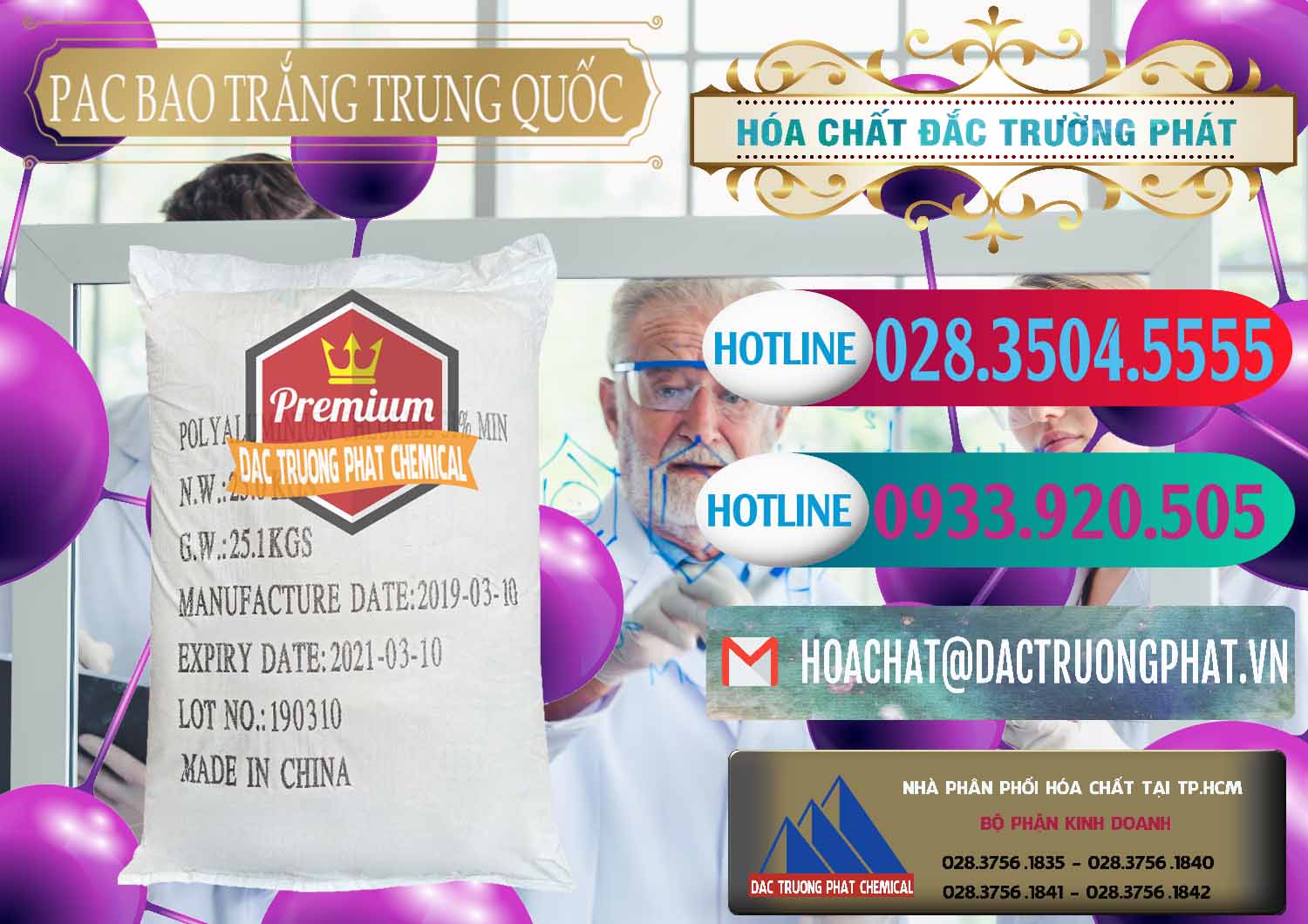 Nơi chuyên phân phối _ bán PAC - Polyaluminium Chloride Bao Trắng Trung Quốc China - 0108 - Nơi cung cấp và phân phối hóa chất tại TP.HCM - truongphat.vn
