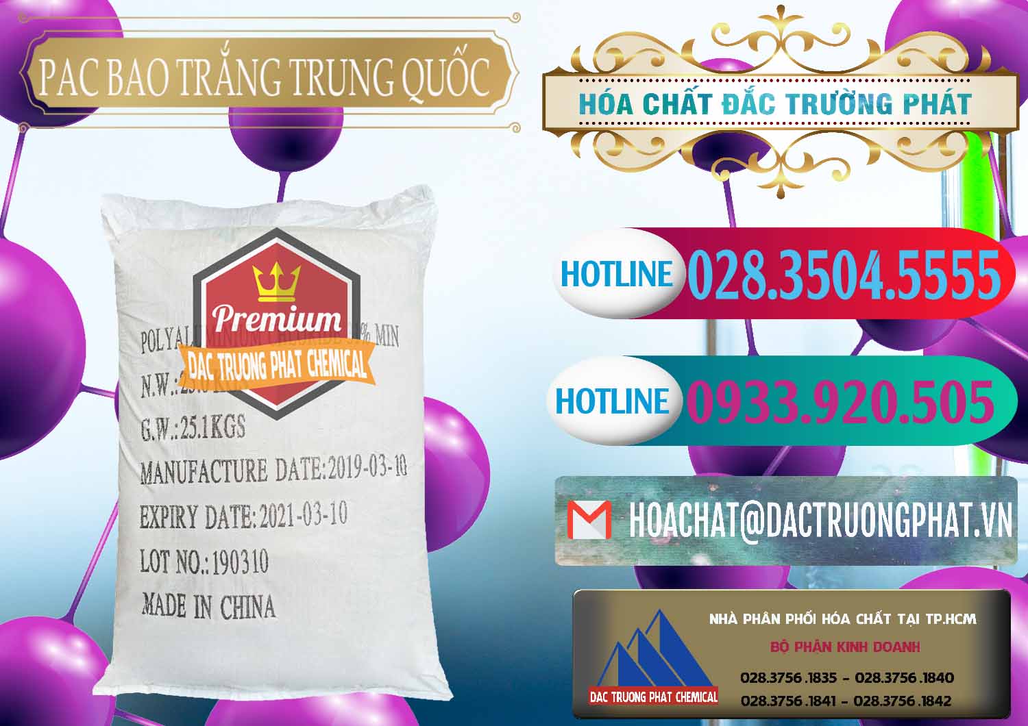 Công ty chuyên bán và phân phối PAC - Polyaluminium Chloride Bao Trắng Trung Quốc China - 0108 - Phân phối & cung ứng hóa chất tại TP.HCM - truongphat.vn