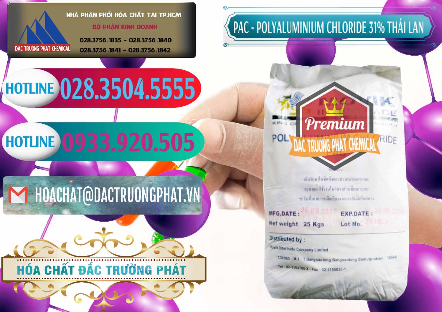 Cty chuyên phân phối _ bán PAC - Polyaluminium Chloride 31% Thái Lan Thailand - 0469 - Đơn vị bán và phân phối hóa chất tại TP.HCM - truongphat.vn