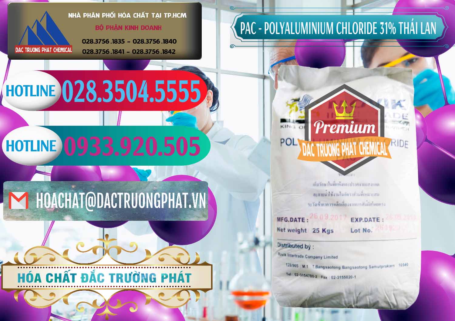 Cty cung ứng - bán PAC - Polyaluminium Chloride 31% Thái Lan Thailand - 0469 - Nơi cung cấp và phân phối hóa chất tại TP.HCM - truongphat.vn