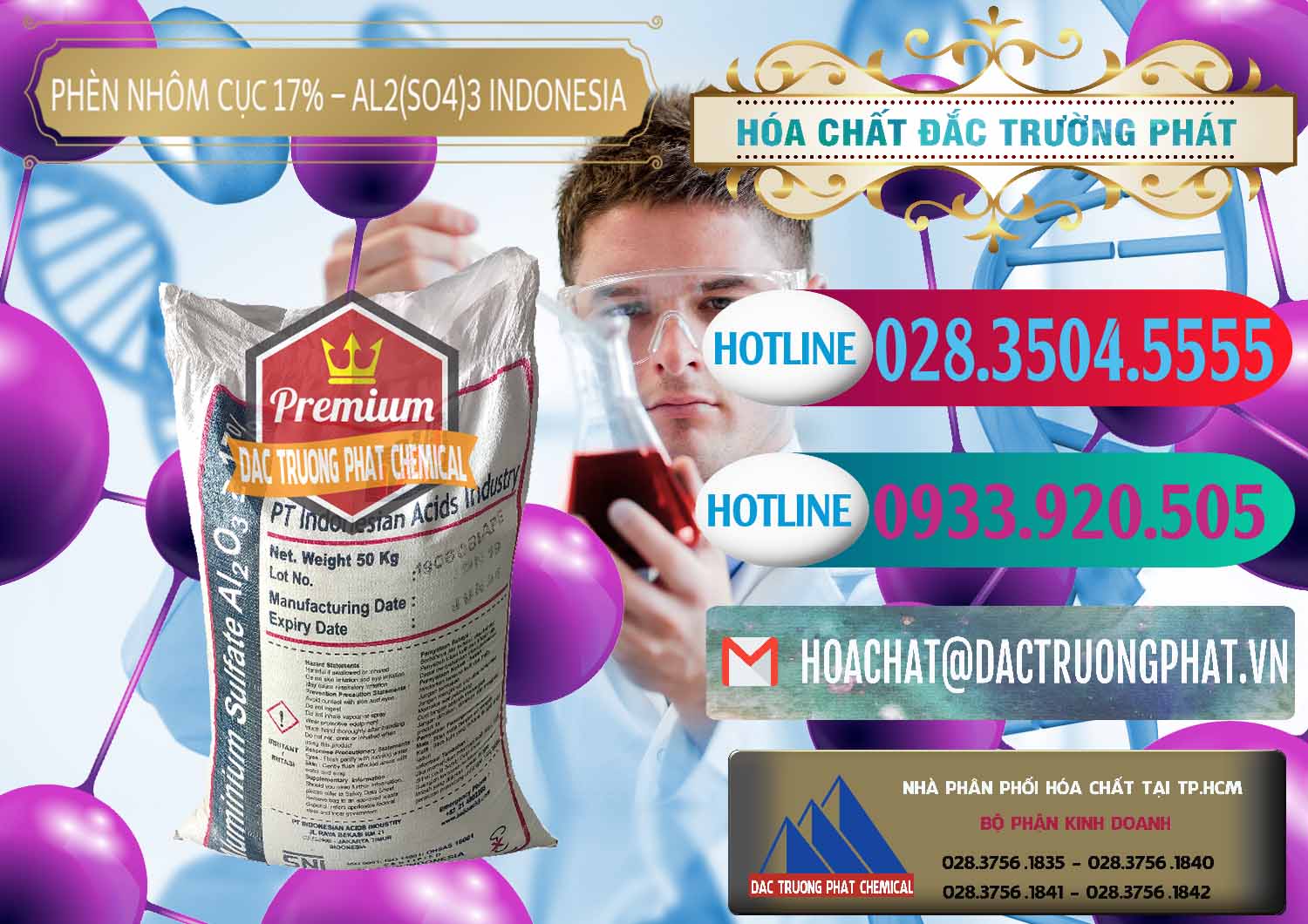 Công ty cung ứng ( bán ) Phèn Nhôm Cục - Al2(SO4)3 17% bao 50kg Indonesia - 0113 - Đơn vị chuyên phân phối - cung ứng hóa chất tại TP.HCM - truongphat.vn