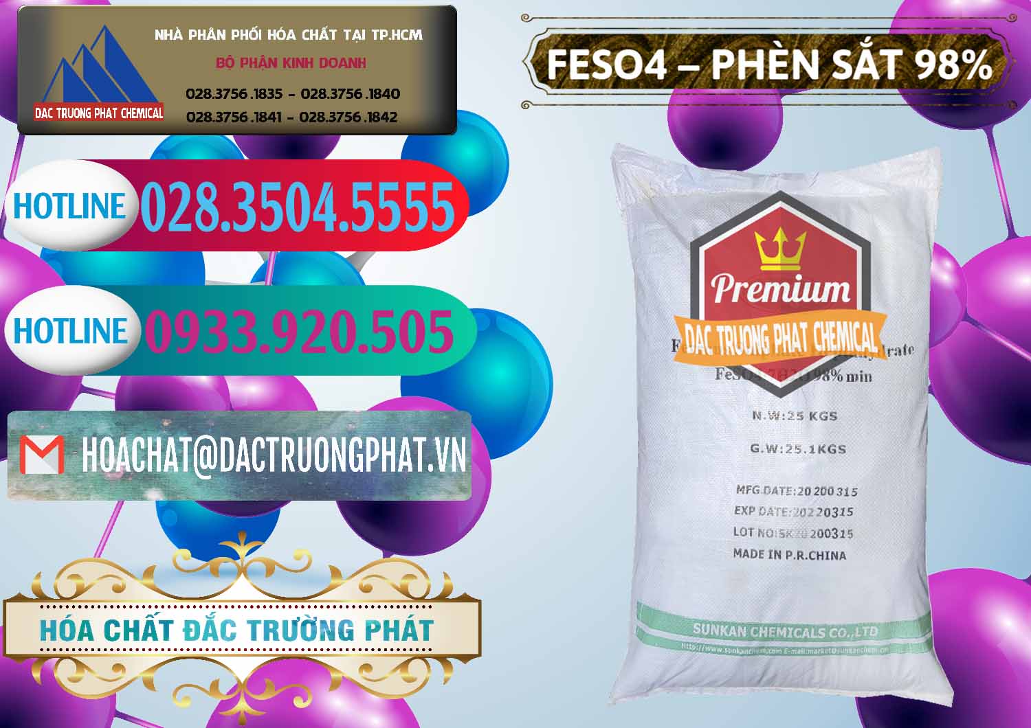 Đơn vị chuyên nhập khẩu và bán Phèn Sắt - FeSO4.7H2O 98% Sunkan Trung Quốc China - 0116 - Nơi chuyên cung cấp - nhập khẩu hóa chất tại TP.HCM - truongphat.vn