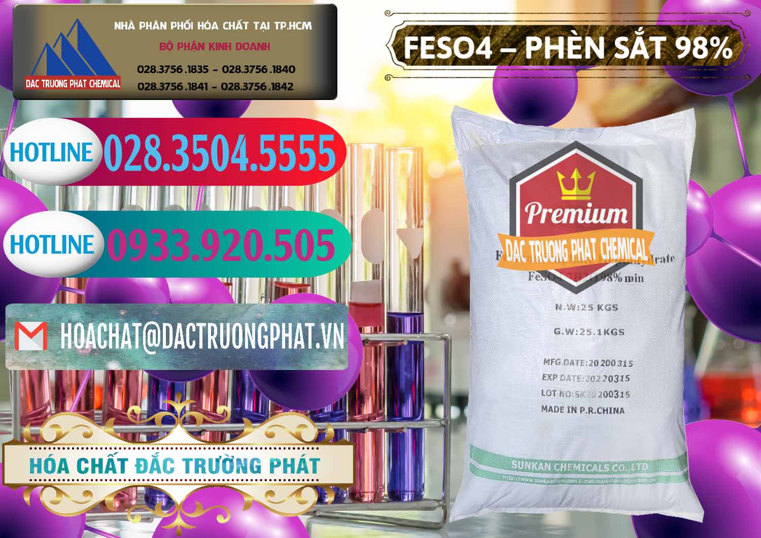 Đơn vị chuyên cung ứng ( bán ) Phèn Sắt - FeSO4.7H2O 98% Sunkan Trung Quốc China - 0116 - Đơn vị chuyên phân phối và nhập khẩu hóa chất tại TP.HCM - truongphat.vn