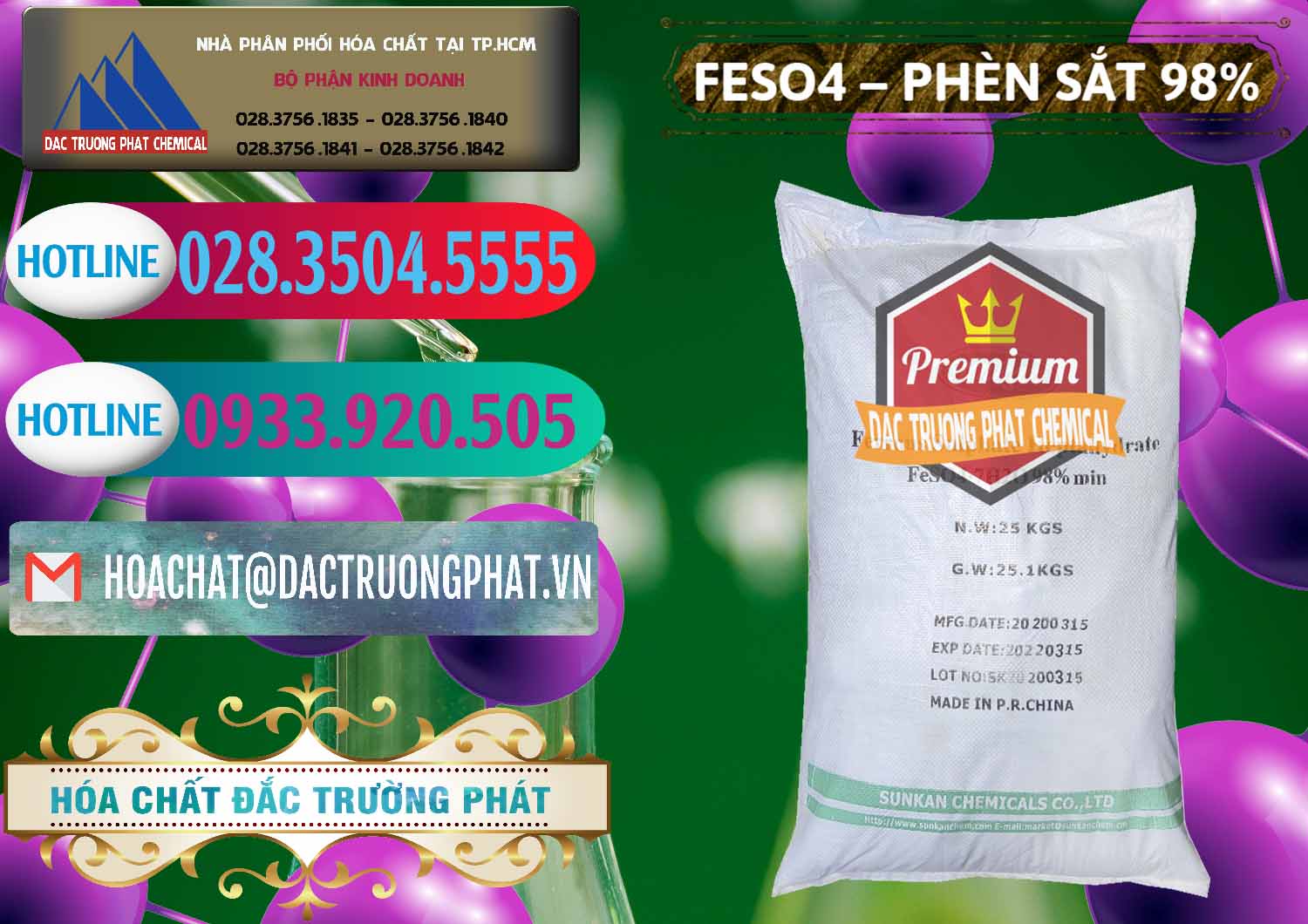 Nơi cung cấp ( bán ) Phèn Sắt - FeSO4.7H2O 98% Sunkan Trung Quốc China - 0116 - Nơi cung ứng & phân phối hóa chất tại TP.HCM - truongphat.vn