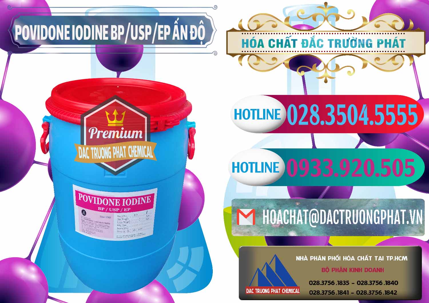 Công ty chuyên bán _ cung ứng Povidone Iodine BP USP EP Ấn Độ India - 0318 - Cty chuyên cung cấp và kinh doanh hóa chất tại TP.HCM - truongphat.vn