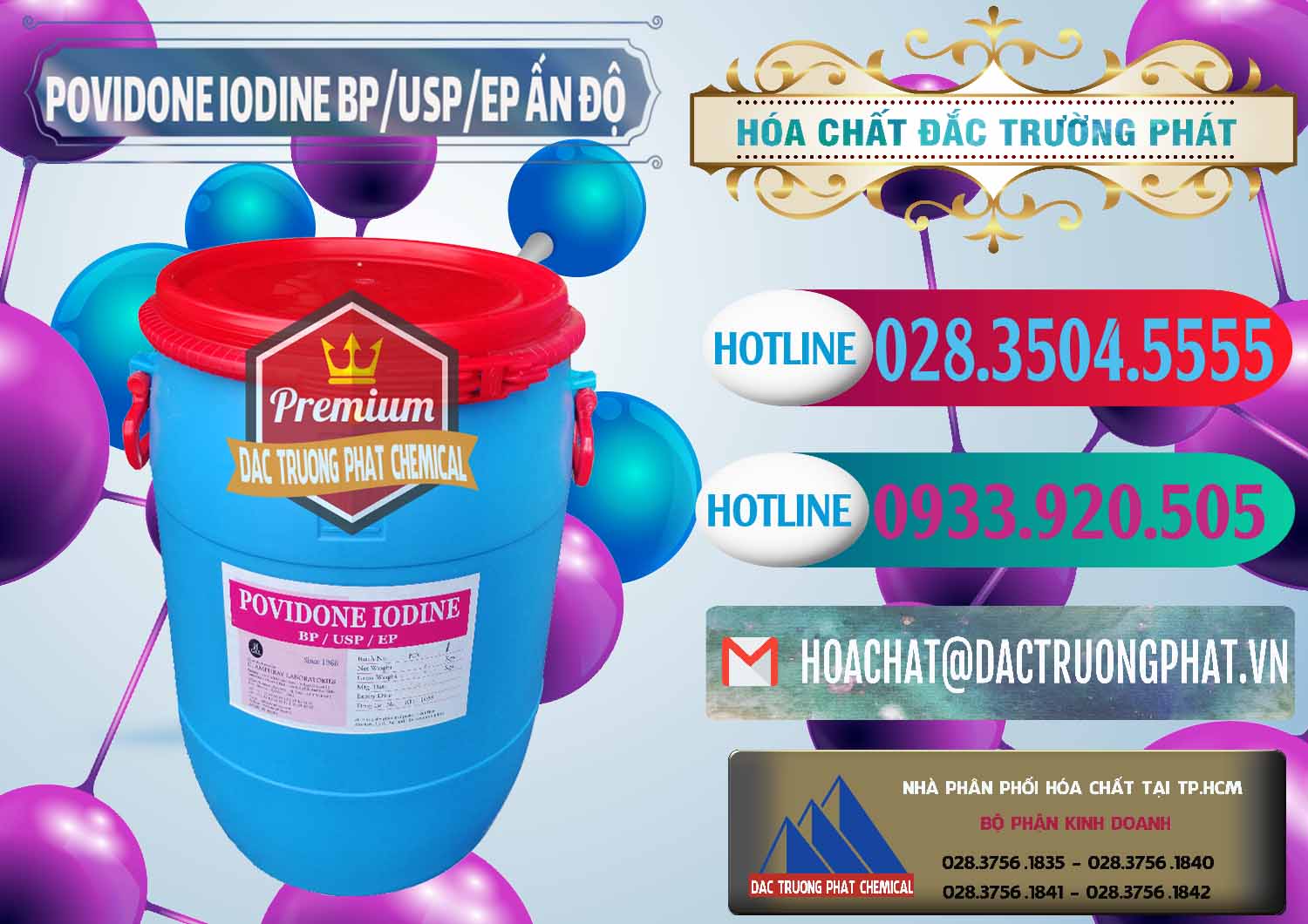 Công ty chuyên bán _ cung cấp Povidone Iodine BP USP EP Ấn Độ India - 0318 - Công ty chuyên cung cấp - bán hóa chất tại TP.HCM - truongphat.vn