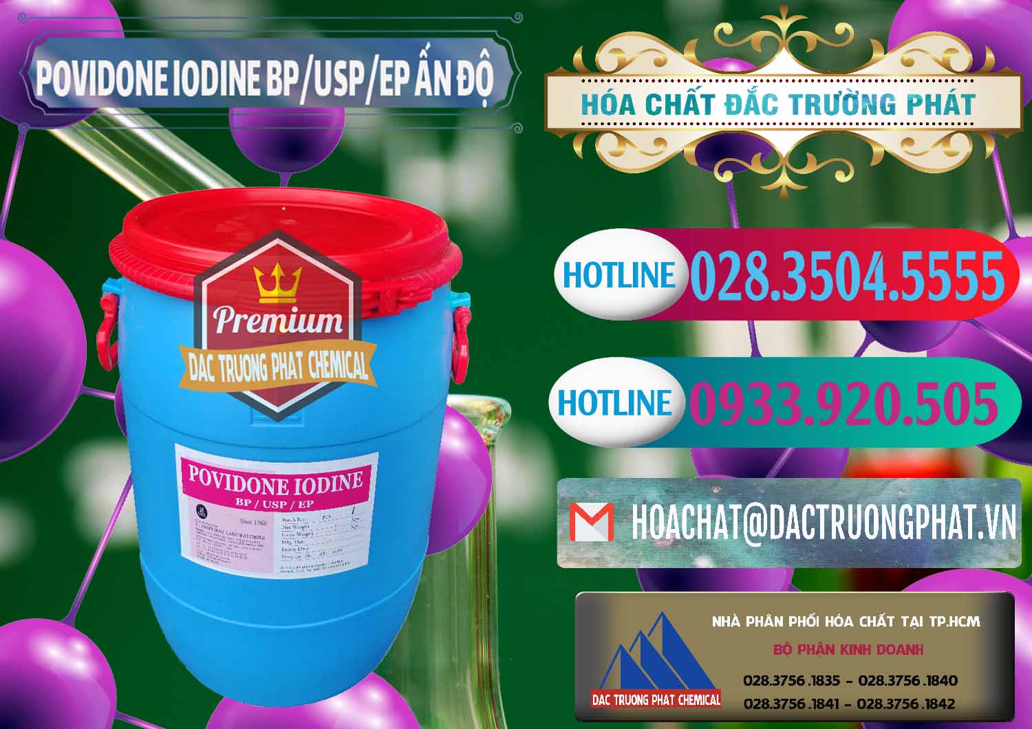 Đơn vị chuyên nhập khẩu & bán Povidone Iodine BP USP EP Ấn Độ India - 0318 - Nơi chuyên nhập khẩu & cung cấp hóa chất tại TP.HCM - truongphat.vn