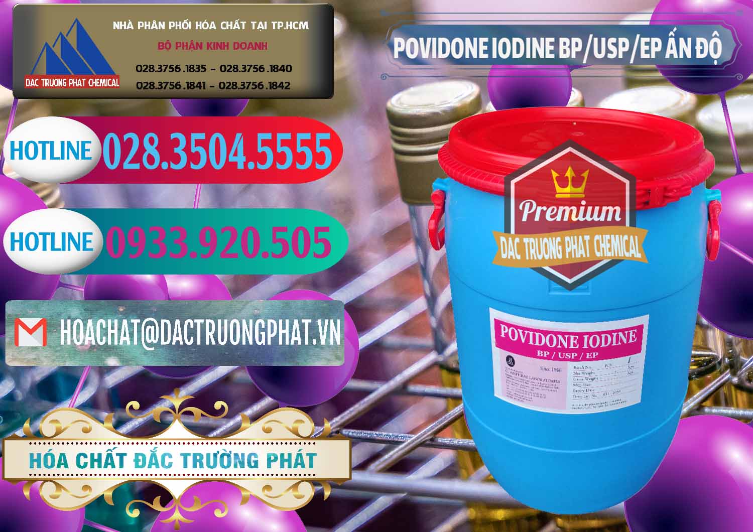 Cty phân phối & bán Povidone Iodine BP USP EP Ấn Độ India - 0318 - Công ty chuyên cung cấp - bán hóa chất tại TP.HCM - truongphat.vn