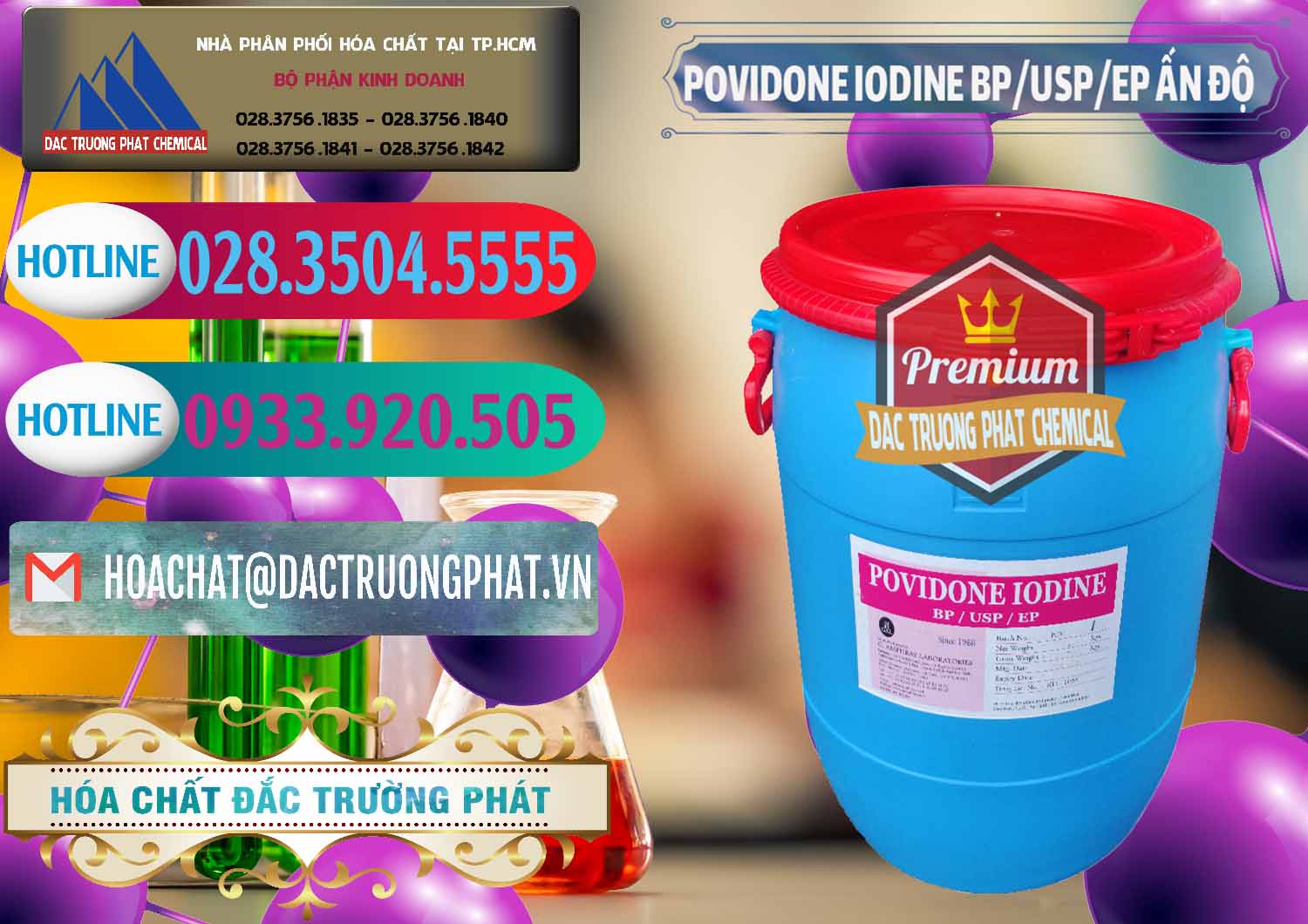 Công ty cung cấp - bán Povidone Iodine BP USP EP Ấn Độ India - 0318 - Nơi chuyên phân phối - bán hóa chất tại TP.HCM - truongphat.vn