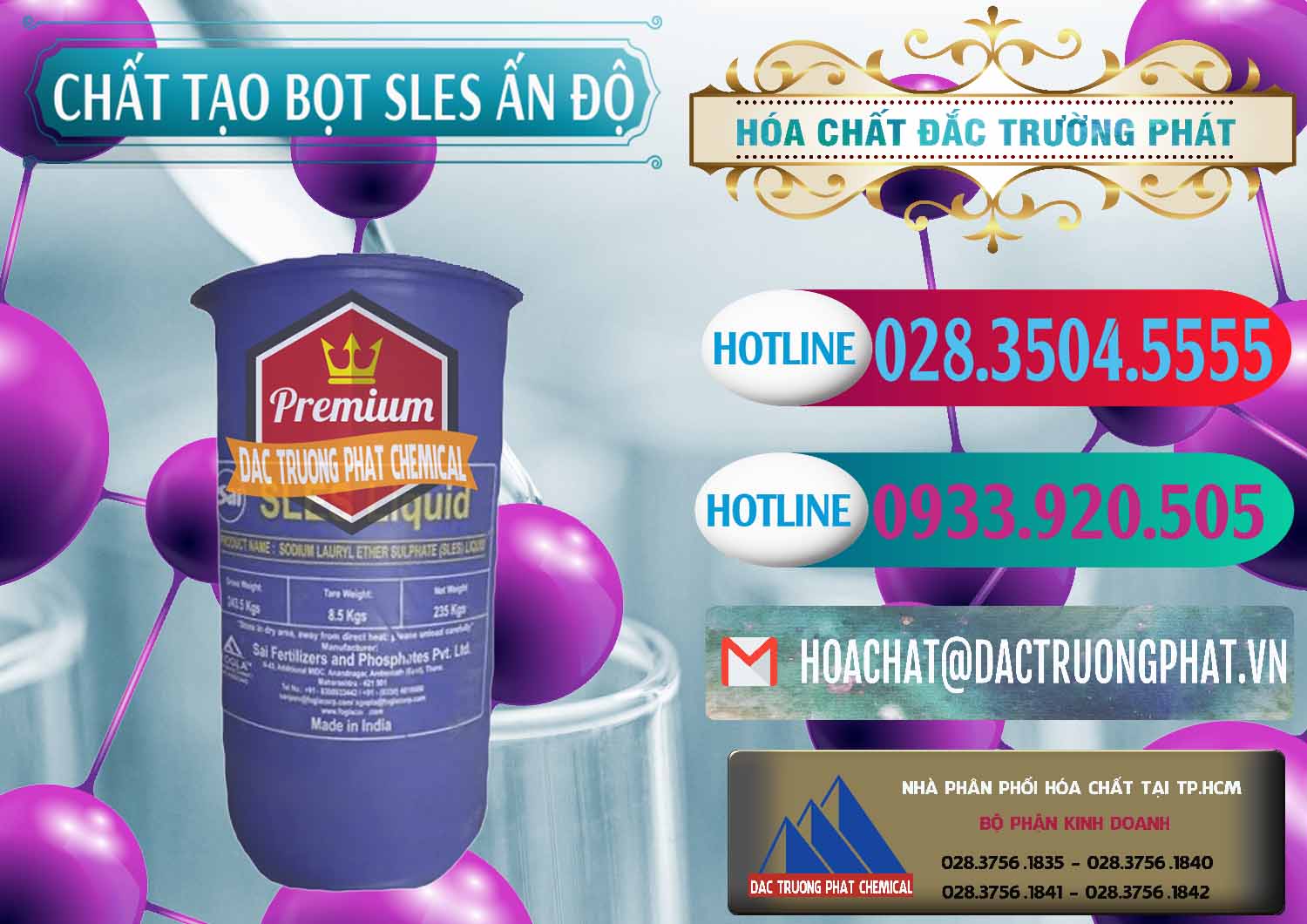 Nơi phân phối và bán Chất Tạo Bọt Sles - Sodium Lauryl Ether Sulphate Ấn Độ India - 0333 - Công ty kinh doanh và phân phối hóa chất tại TP.HCM - truongphat.vn
