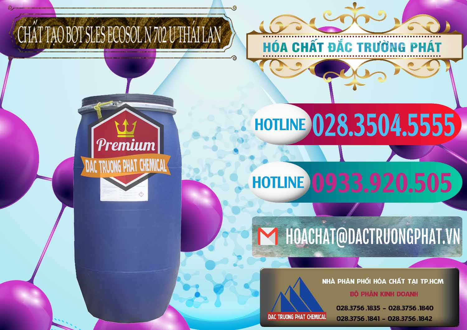 Chuyên phân phối và bán Chất Tạo Bọt Sles - Sodium Lauryl Ether Sulphate Ecosol N 702 U Thái Lan - 0254 - Nơi chuyên kinh doanh ( phân phối ) hóa chất tại TP.HCM - truongphat.vn