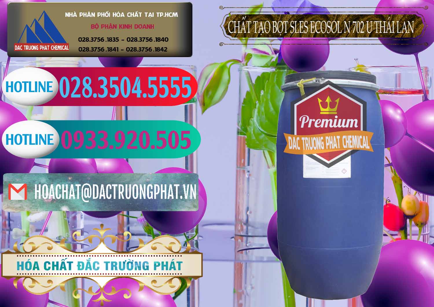 Công ty kinh doanh ( bán ) Chất Tạo Bọt Sles - Sodium Lauryl Ether Sulphate Ecosol N 702 U Thái Lan - 0254 - Công ty chuyên bán & cung cấp hóa chất tại TP.HCM - truongphat.vn