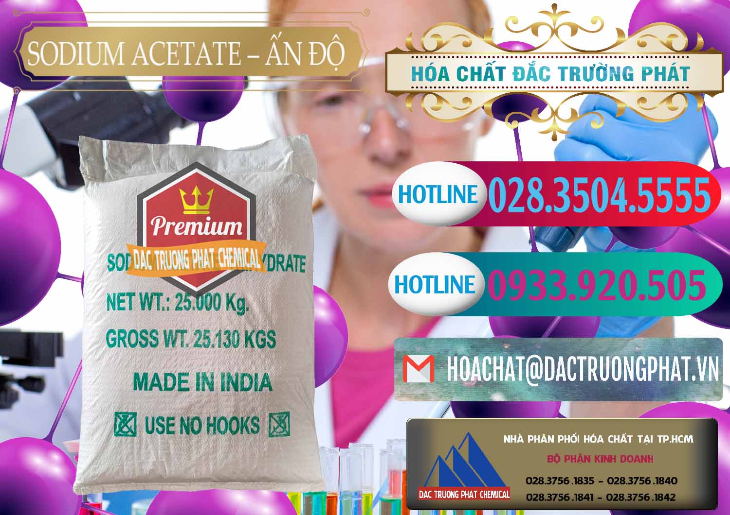 Phân phối & bán Sodium Acetate - Natri Acetate Ấn Độ India - 0133 - Cty phân phối & bán hóa chất tại TP.HCM - truongphat.vn