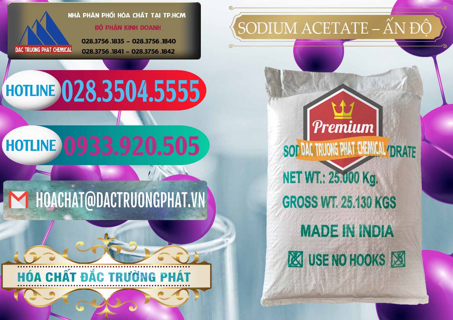 Nơi chuyên phân phối ( bán ) Sodium Acetate - Natri Acetate Ấn Độ India - 0133 - Công ty chuyên bán ( phân phối ) hóa chất tại TP.HCM - truongphat.vn