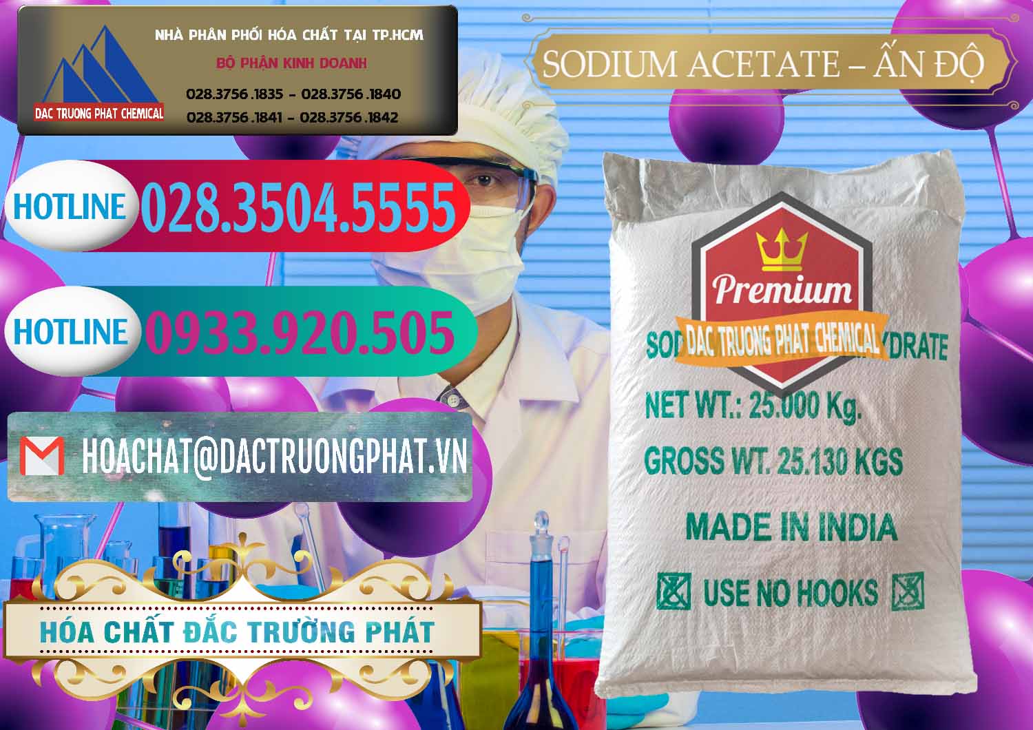 Nhà cung cấp ( bán ) Sodium Acetate - Natri Acetate Ấn Độ India - 0133 - Nhà cung cấp - bán hóa chất tại TP.HCM - truongphat.vn