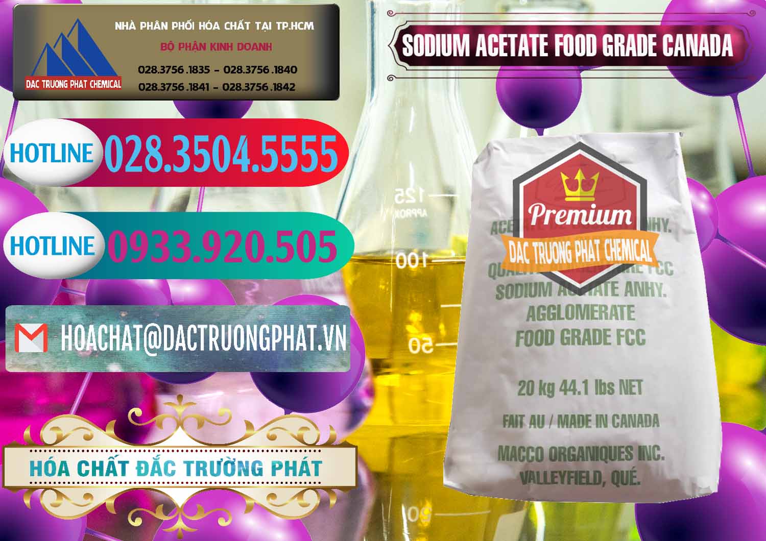 Đơn vị chuyên nhập khẩu _ bán Sodium Acetate - Natri Acetate Food Grade Canada - 0282 - Nơi chuyên cung cấp ( nhập khẩu ) hóa chất tại TP.HCM - truongphat.vn
