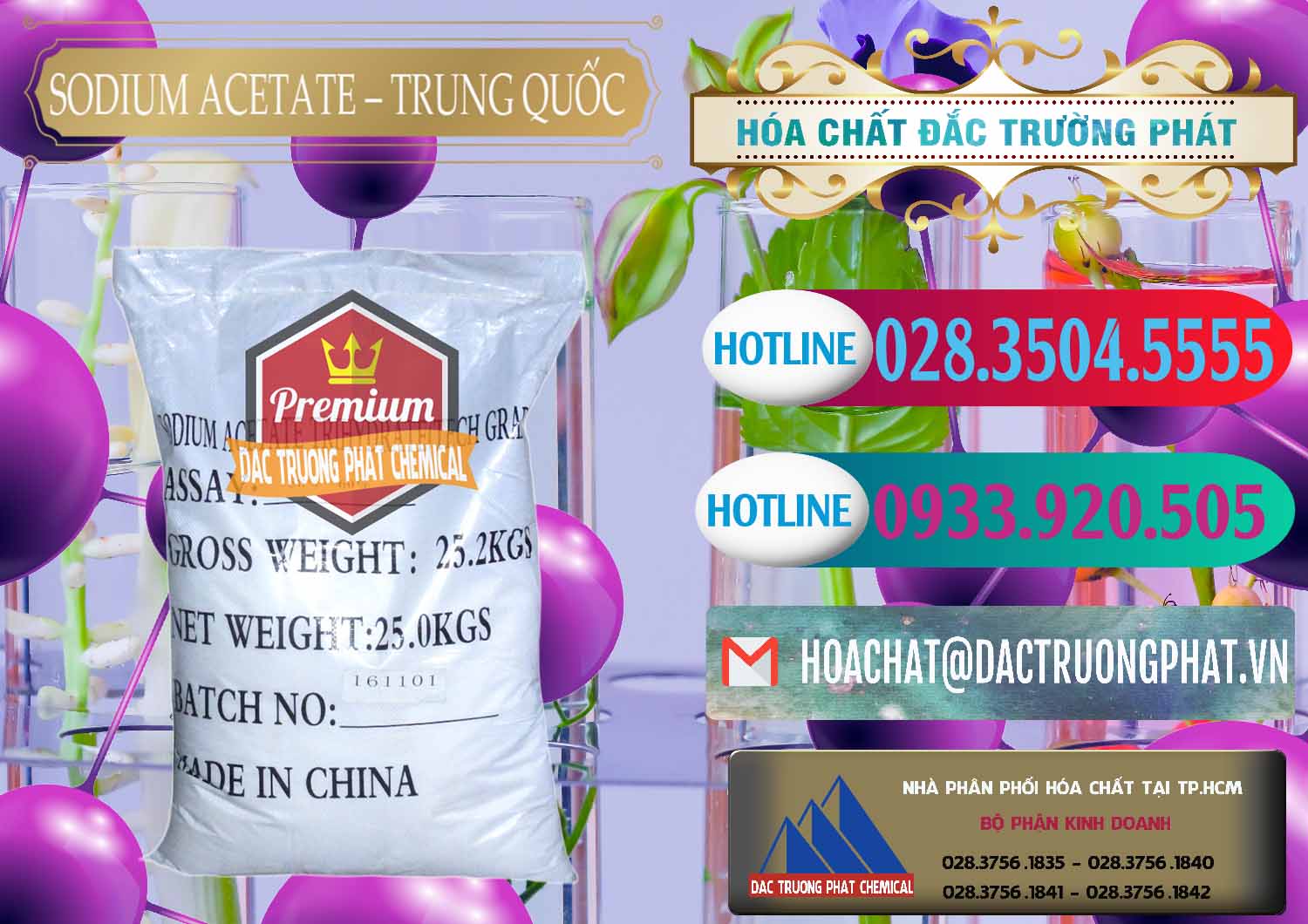 Công ty chuyên cung cấp và bán Sodium Acetate - Natri Acetate Trung Quốc China - 0134 - Chuyên bán & cung cấp hóa chất tại TP.HCM - truongphat.vn
