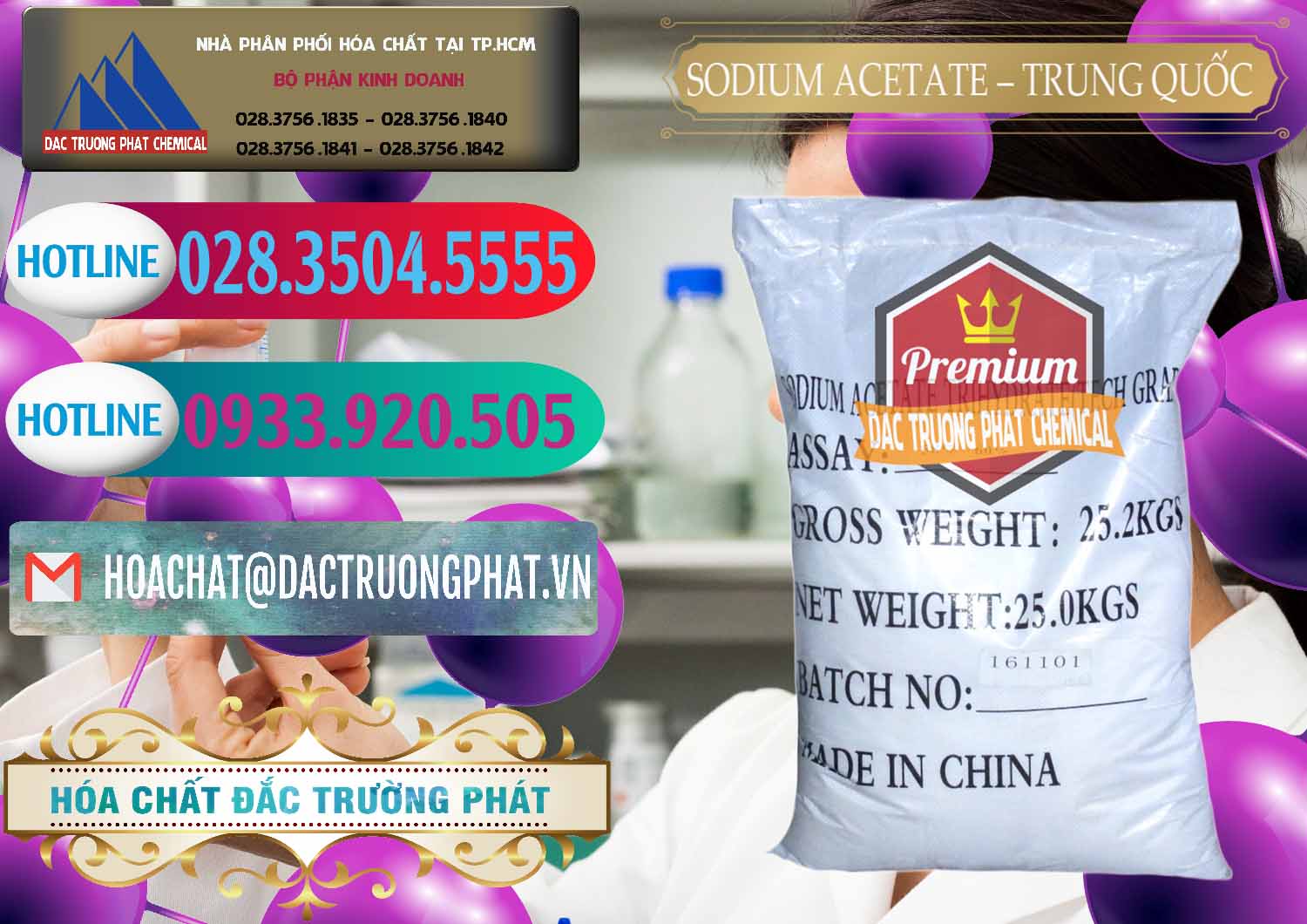 Công ty kinh doanh ( bán ) Sodium Acetate - Natri Acetate Trung Quốc China - 0134 - Đơn vị phân phối & cung cấp hóa chất tại TP.HCM - truongphat.vn