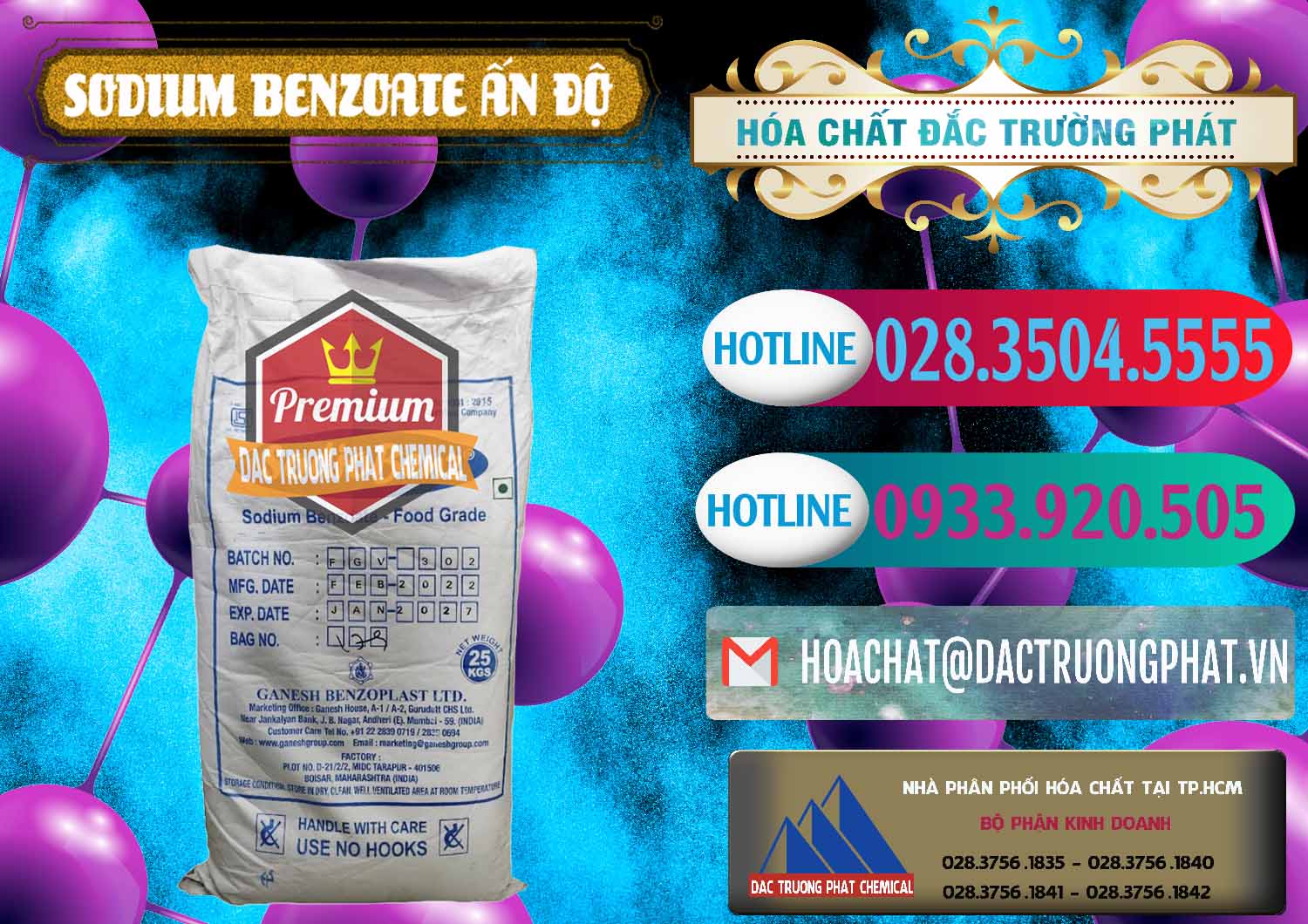 Chuyên nhập khẩu và bán Sodium Benzoate - Mốc Bột Ấn Độ India - 0361 - Đơn vị chuyên nhập khẩu _ phân phối hóa chất tại TP.HCM - truongphat.vn