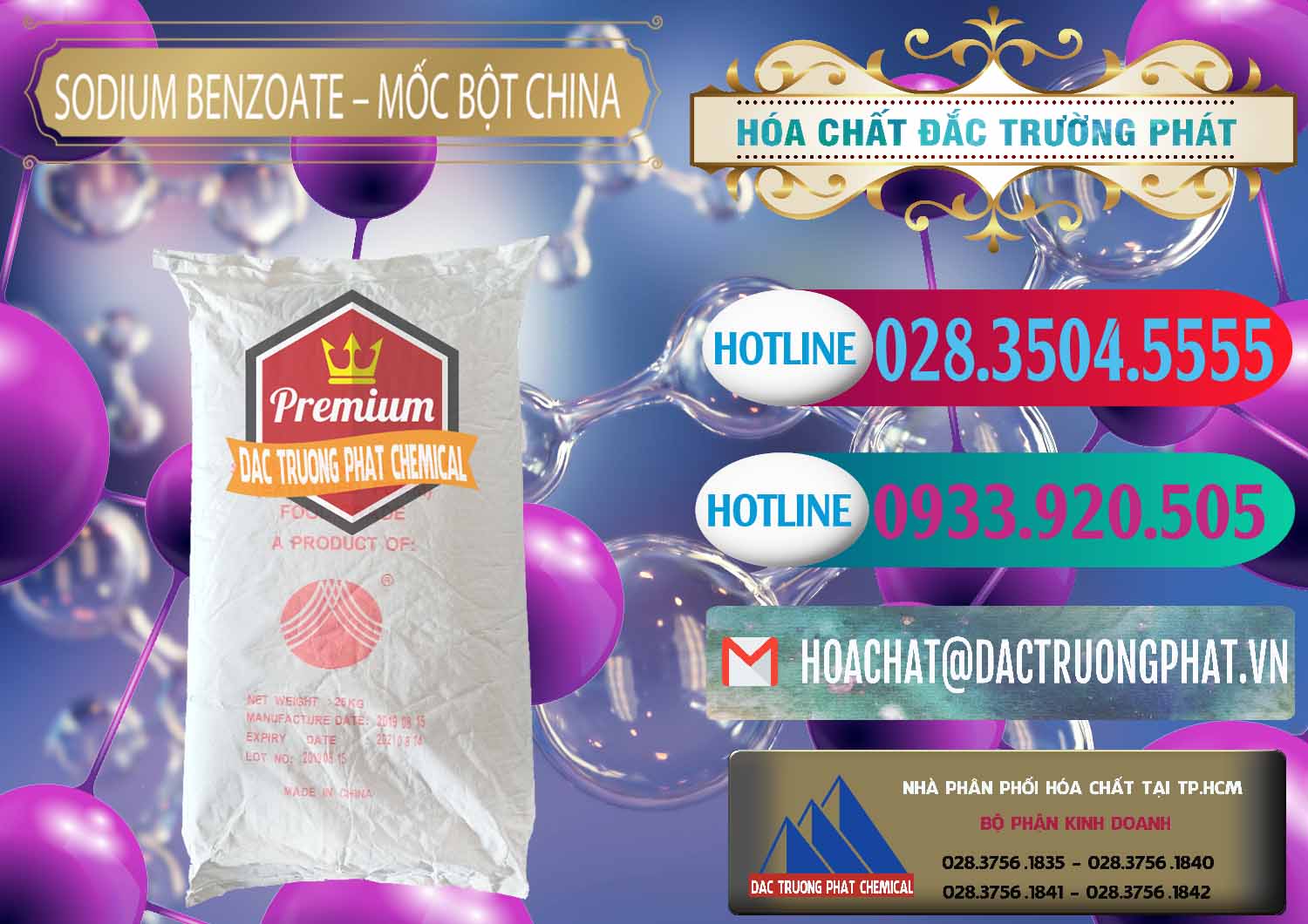 Chuyên bán ( cung cấp ) Sodium Benzoate - Mốc Bột Chữ Cam Food Grade Trung Quốc China - 0135 - Cty chuyên cung cấp - kinh doanh hóa chất tại TP.HCM - truongphat.vn