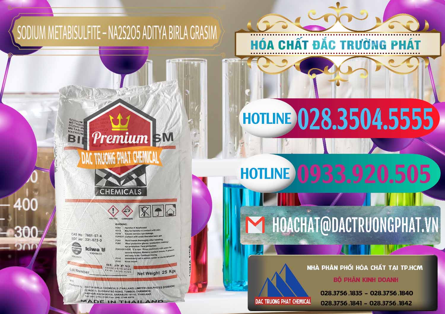 Nơi phân phối - bán Sodium Metabisulfite - NA2S2O5 Thái Lan Aditya Birla Grasim - 0144 - Cung cấp - kinh doanh hóa chất tại TP.HCM - truongphat.vn