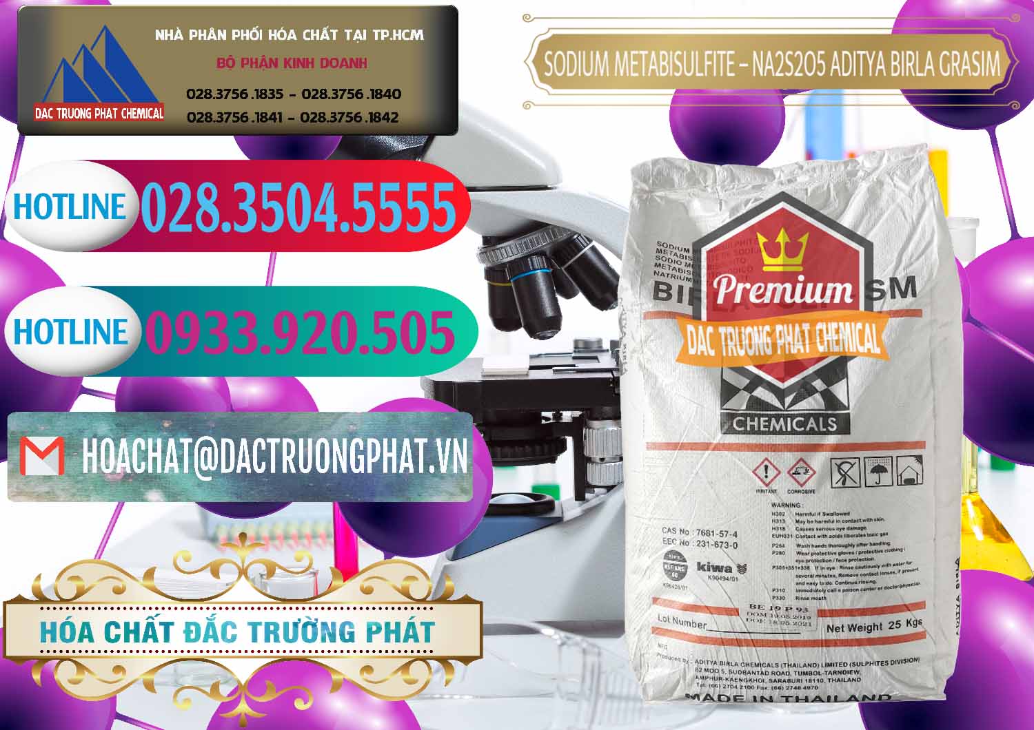 Nơi chuyên cung cấp - bán Sodium Metabisulfite - NA2S2O5 Thái Lan Aditya Birla Grasim - 0144 - Công ty cung cấp & kinh doanh hóa chất tại TP.HCM - truongphat.vn