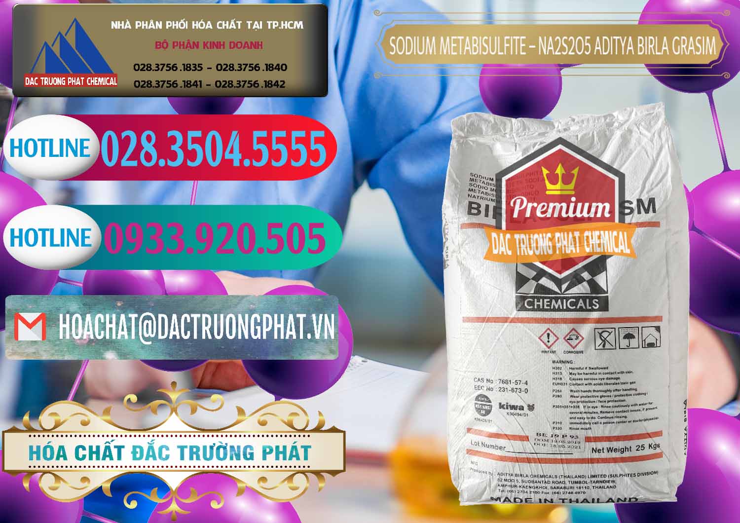 Chuyên phân phối & bán Sodium Metabisulfite - NA2S2O5 Thái Lan Aditya Birla Grasim - 0144 - Nơi cung cấp & phân phối hóa chất tại TP.HCM - truongphat.vn