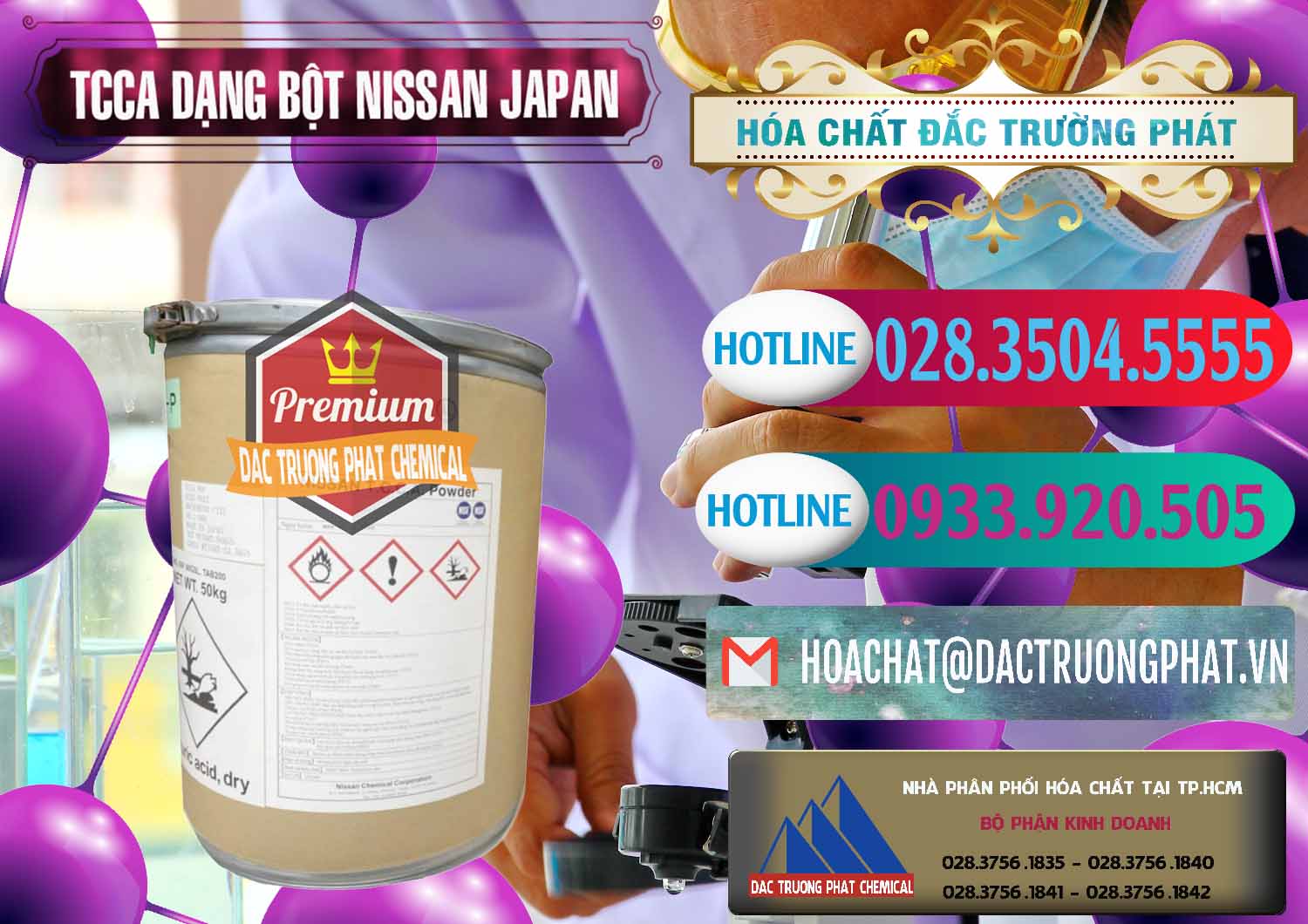 Nơi chuyên bán - cung cấp TCCA - Acid Trichloroisocyanuric 90% Dạng Bột Nissan Nhật Bản Japan - 0375 - Nhà phân phối _ cung ứng hóa chất tại TP.HCM - truongphat.vn