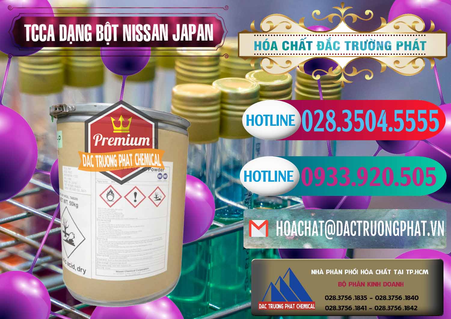 Chuyên phân phối - bán TCCA - Acid Trichloroisocyanuric 90% Dạng Bột Nissan Nhật Bản Japan - 0375 - Đơn vị chuyên kinh doanh _ phân phối hóa chất tại TP.HCM - truongphat.vn