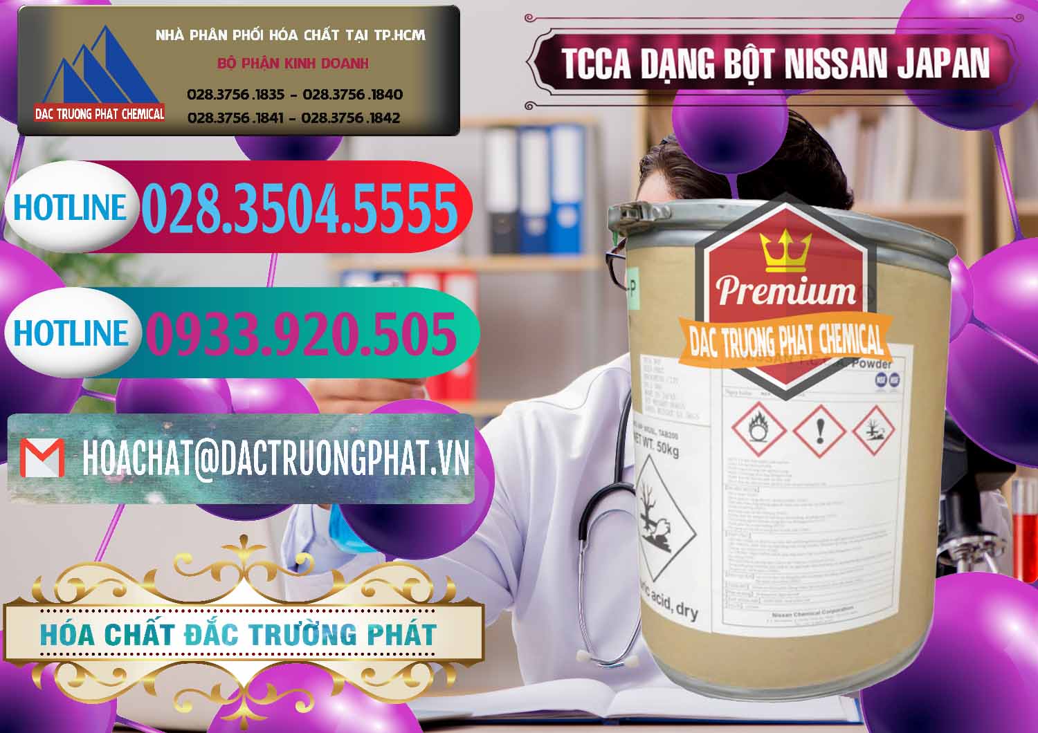 Bán & cung cấp TCCA - Acid Trichloroisocyanuric 90% Dạng Bột Nissan Nhật Bản Japan - 0375 - Công ty chuyên cung cấp ( kinh doanh ) hóa chất tại TP.HCM - truongphat.vn
