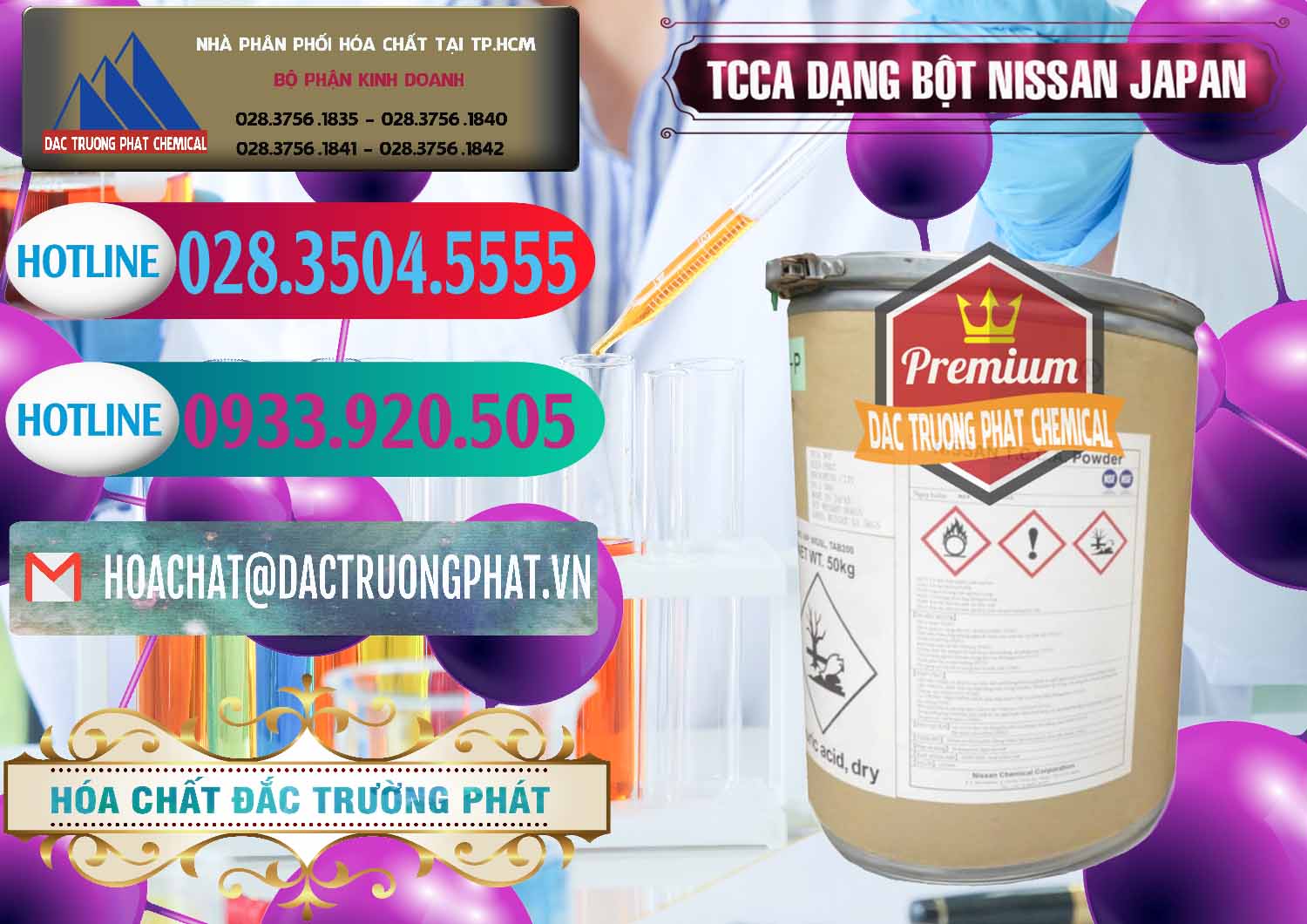 Nhập khẩu - bán TCCA - Acid Trichloroisocyanuric 90% Dạng Bột Nissan Nhật Bản Japan - 0375 - Cty cung ứng _ phân phối hóa chất tại TP.HCM - truongphat.vn