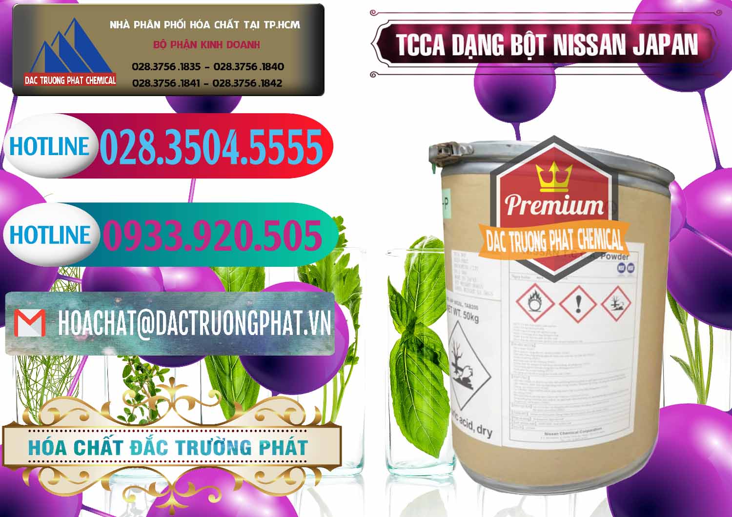 Cty kinh doanh ( bán ) TCCA - Acid Trichloroisocyanuric 90% Dạng Bột Nissan Nhật Bản Japan - 0375 - Công ty phân phối & cung cấp hóa chất tại TP.HCM - truongphat.vn