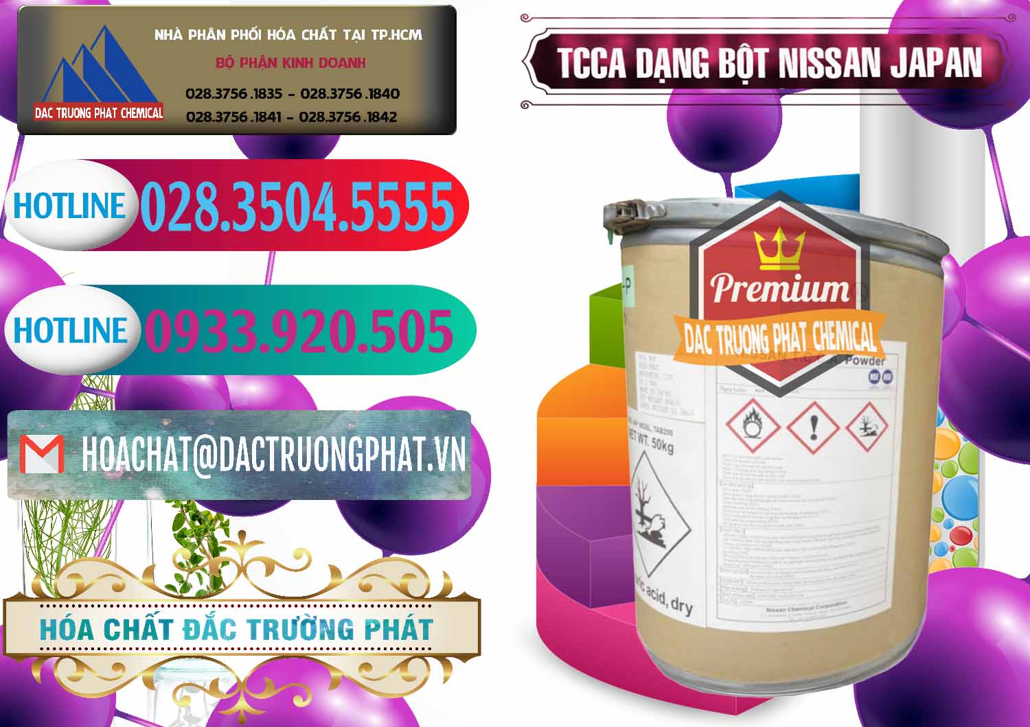 Công ty nhập khẩu _ bán TCCA - Acid Trichloroisocyanuric 90% Dạng Bột Nissan Nhật Bản Japan - 0375 - Công ty nhập khẩu ( phân phối ) hóa chất tại TP.HCM - truongphat.vn