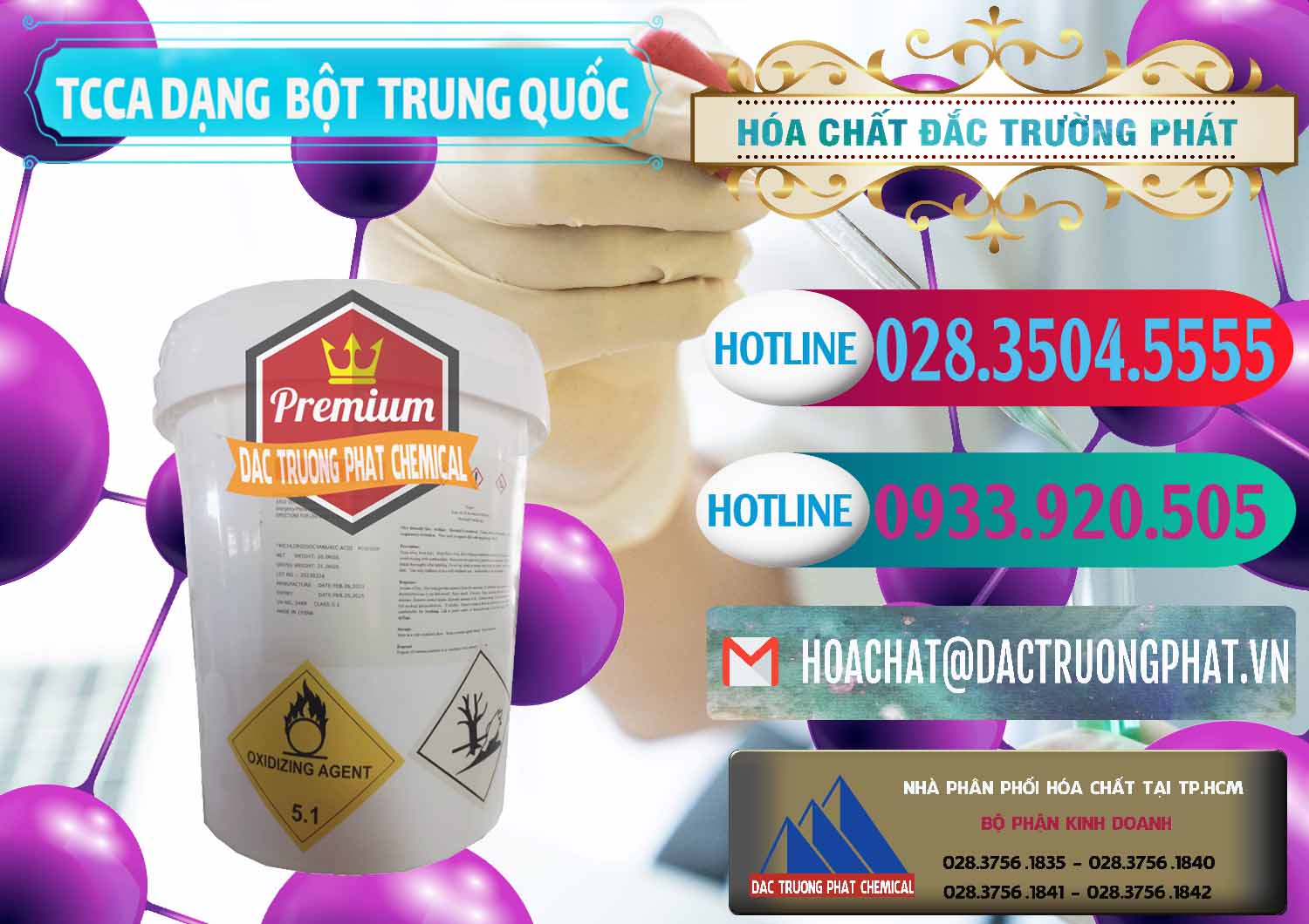 Công ty bán & cung ứng TCCA - Acid Trichloroisocyanuric Dạng Bột Thùng 20kg Trung Quốc China - 0386 - Đơn vị cung ứng _ phân phối hóa chất tại TP.HCM - truongphat.vn
